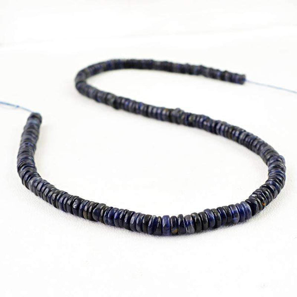 gemsmore:Round Shape Blue Tanzanite Beads Strand - Natural Untreated Drilled