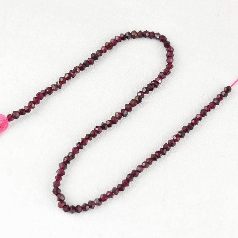 gemsmore:Round Shape Red Garnet Beads Strand Natural Faceted Drilled gemsmore:Round Shape Red Garnet Beads Strand Natural Faceted Drilled