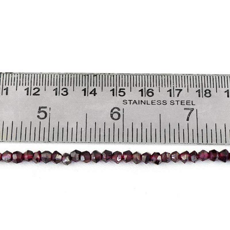 gemsmore:Round Shape Red Garnet Beads Strand Natural Faceted Drilled gemsmore:Round Shape Red Garnet Beads Strand Natural Faceted Drilled
