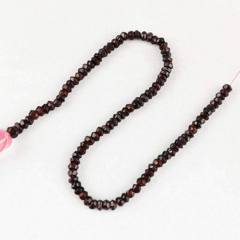 gemsmore:Round Shape Red Garnet Beads Strand Natural Faceted Drilled gemsmore:Round Shape Red Garnet Beads Strand Natural Faceted Drilled