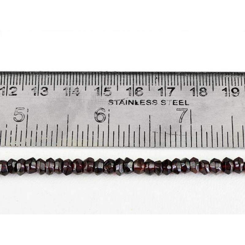 gemsmore:Round Shape Red Garnet Beads Strand Natural Faceted Drilled gemsmore:Round Shape Red Garnet Beads Strand Natural Faceted Drilled