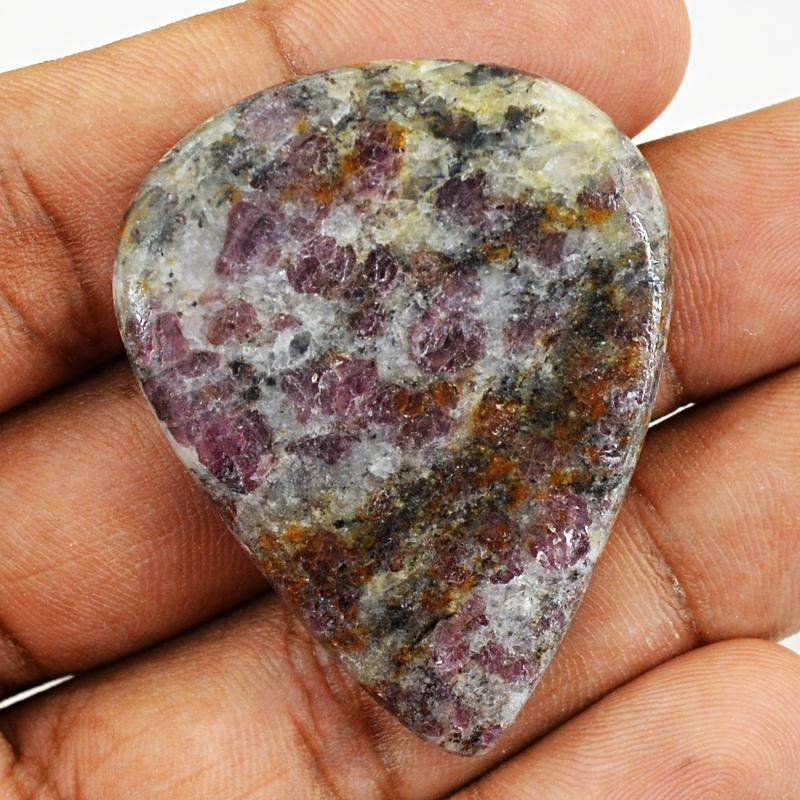 gemsmore:Ruby Ziosite Gemstone Natural Pear Shape gemsmore:Ruby Ziosite Gemstone Natural Pear Shape