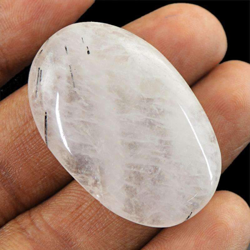 gemsmore:Rutile Quartz Gemstone Natural Oval Shape - Untreated Loose gemsmore:Rutile Quartz Gemstone Natural Oval Shape - Untreated Loose