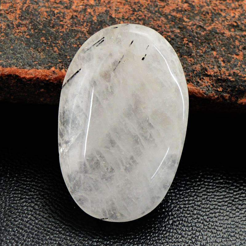 gemsmore:Rutile Quartz Gemstone Natural Oval Shape - Untreated Loose gemsmore:Rutile Quartz Gemstone Natural Oval Shape - Untreated Loose