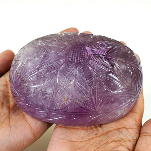 gemsmore:Stunning Amethyst Hand Carved Genuine Crystal Gemstone Carving Mughal Carved Gem gemsmore:Stunning Amethyst Hand Carved Genuine Crystal Gemstone Carving Mughal Carved Gem
