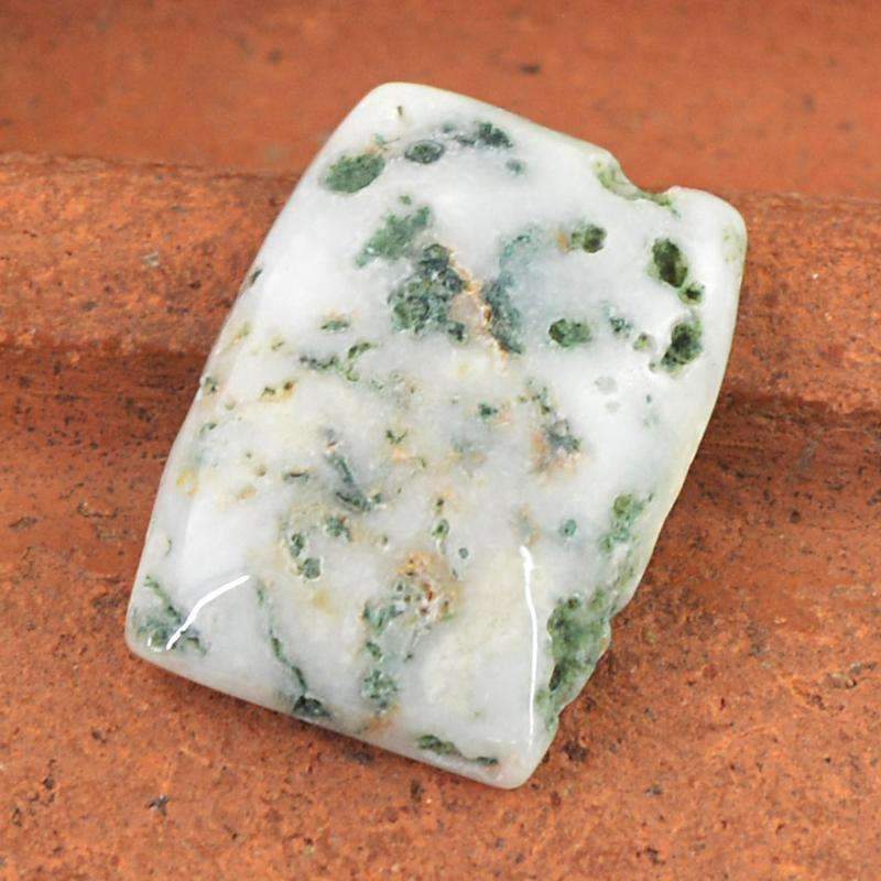 gemsmore:Tree Agate Gemstone Natural Rectangular Shape gemsmore:Tree Agate Gemstone Natural Rectangular Shape