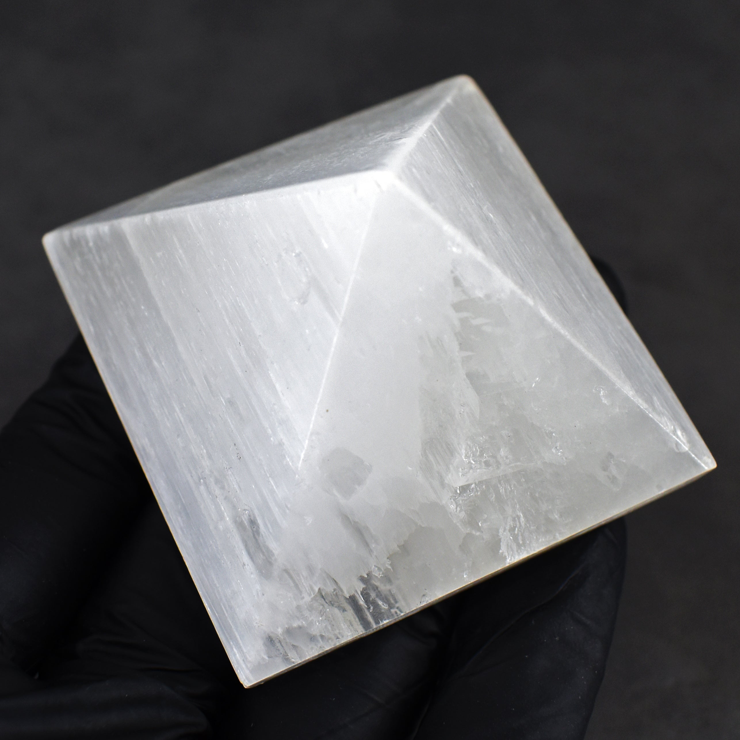 Radiant 460.00 Cts Exclusive Selenite Healing Crystal Specimen Premium Pyramid