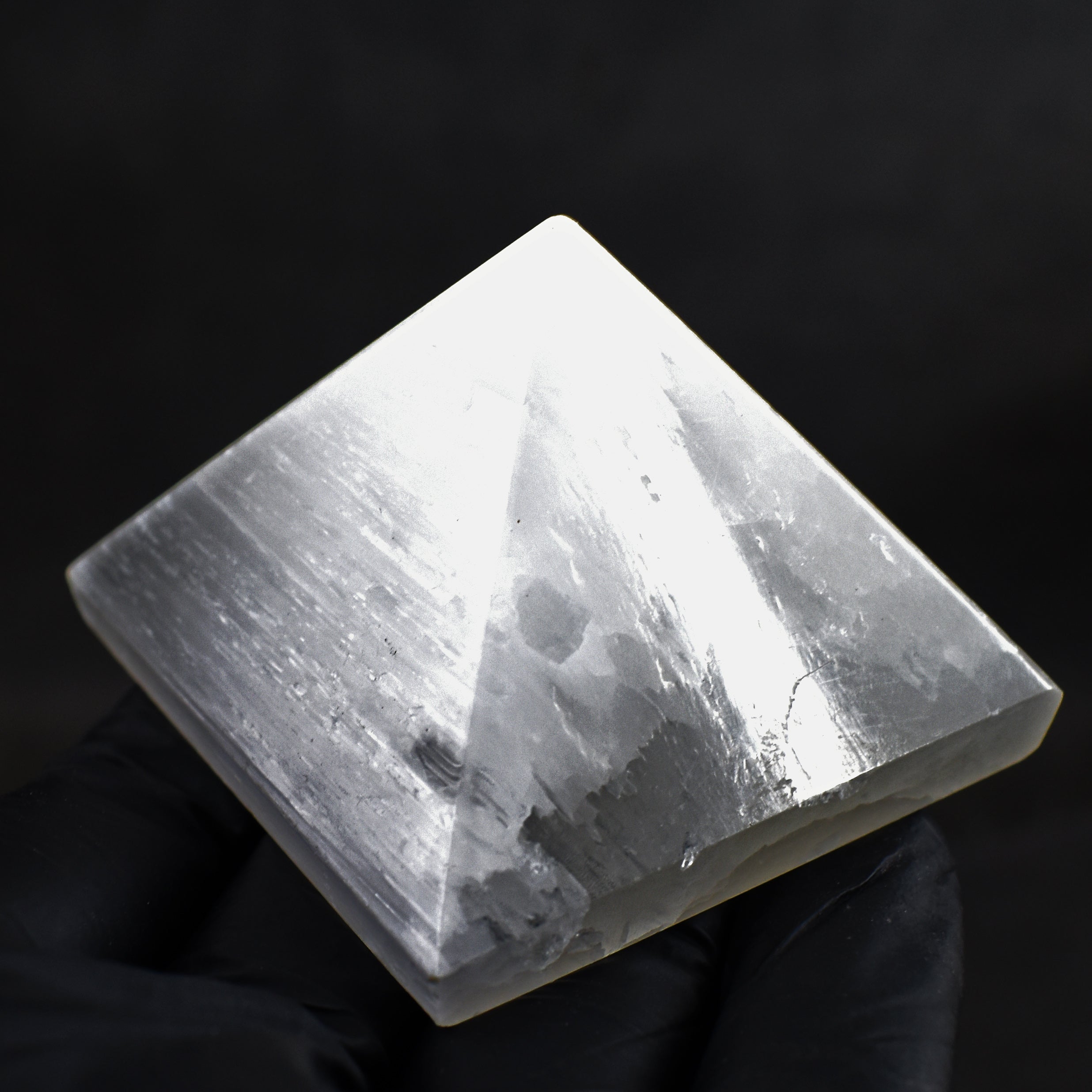 Radiant 460.00 Cts Exclusive Selenite Healing Crystal Specimen Premium Pyramid