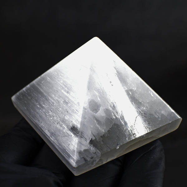 Radiant 460.00 Cts Exclusive Selenite Healing Crystal Specimen Premium Pyramid