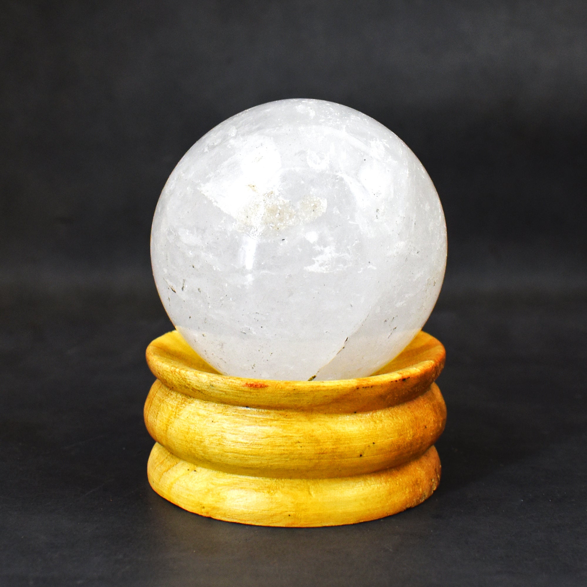 Elegant 1172.00 Carats Genuine White Quartz Hand Carved Crystal  Healing Gemstone Sphere