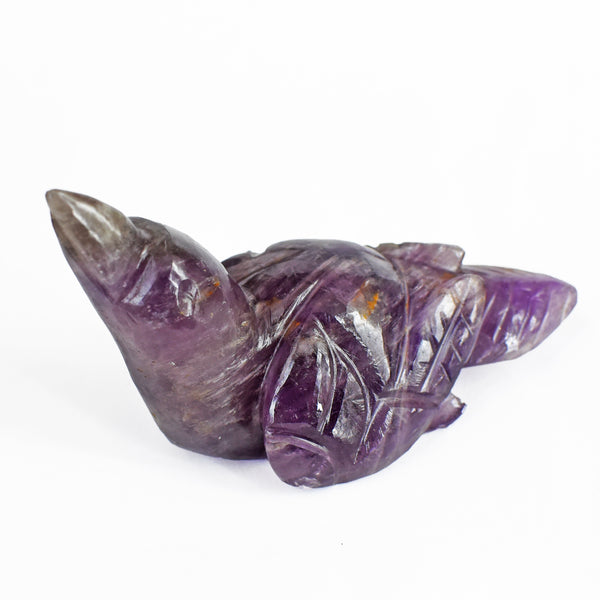 Amazing 389.00 Carats Genuine Amethyst Crystal Gemstone Hand Carved Bird 2026  Collection