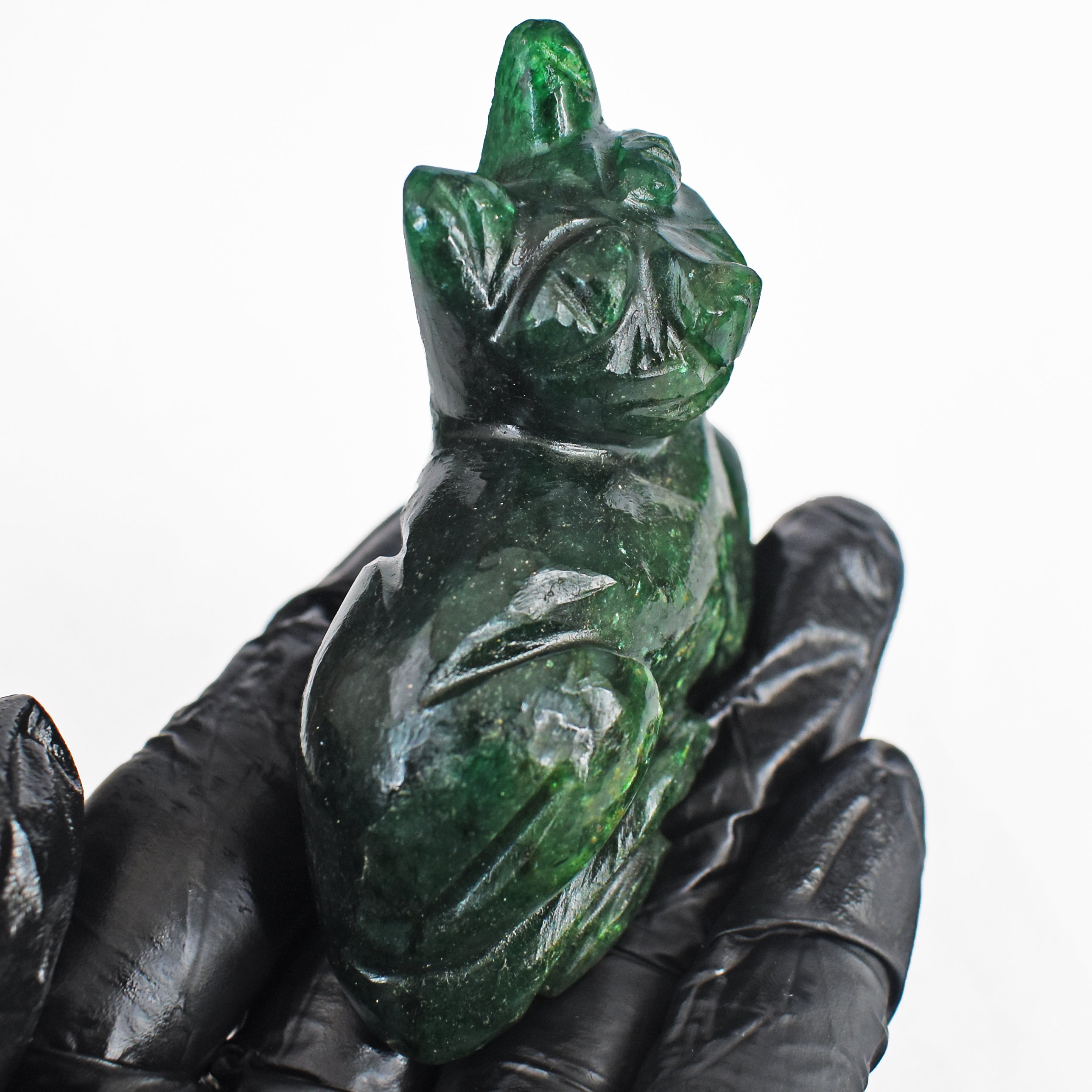 Artisian 405.00 Cts Genuine Jade Carved Premium Cat Crystal 2026 Collection