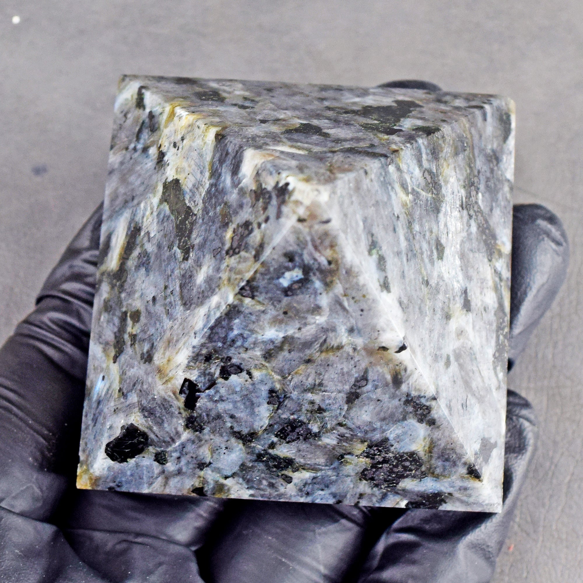 Lovely 700.00 Cts Genuine Larvikite Crystal Specimen Healing Divine Pyramid