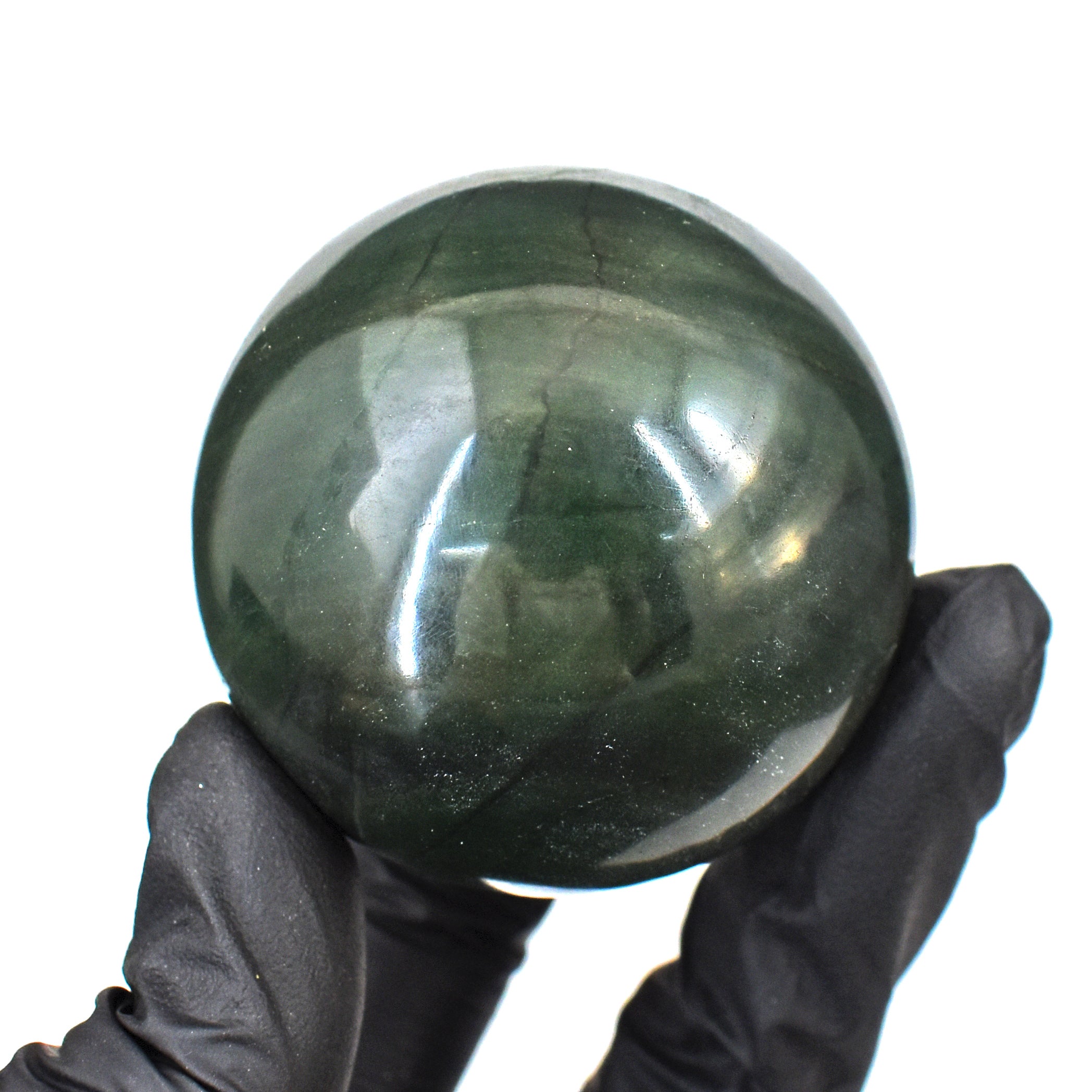 Exclusive 773.00 Cts Genuine Green Jade Healing Ball