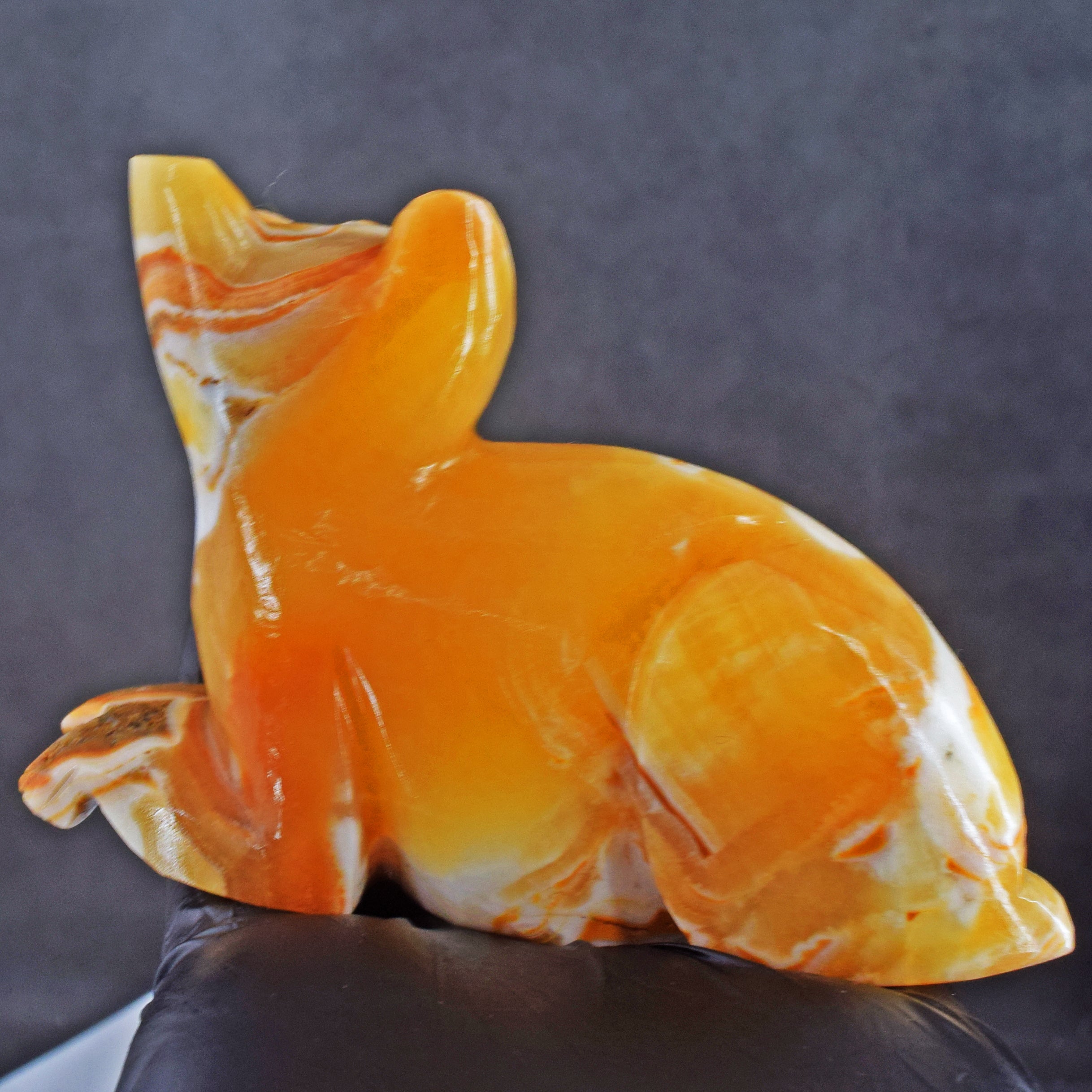 Gorgeous 1097.00 Cts Genuine Yellow Rhodochrosite Hand Carved Gemstone Premium Crystal Cat 2026 Collection