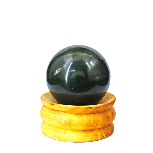 Exclusive 773.00 Cts Genuine Green Jade Healing Ball