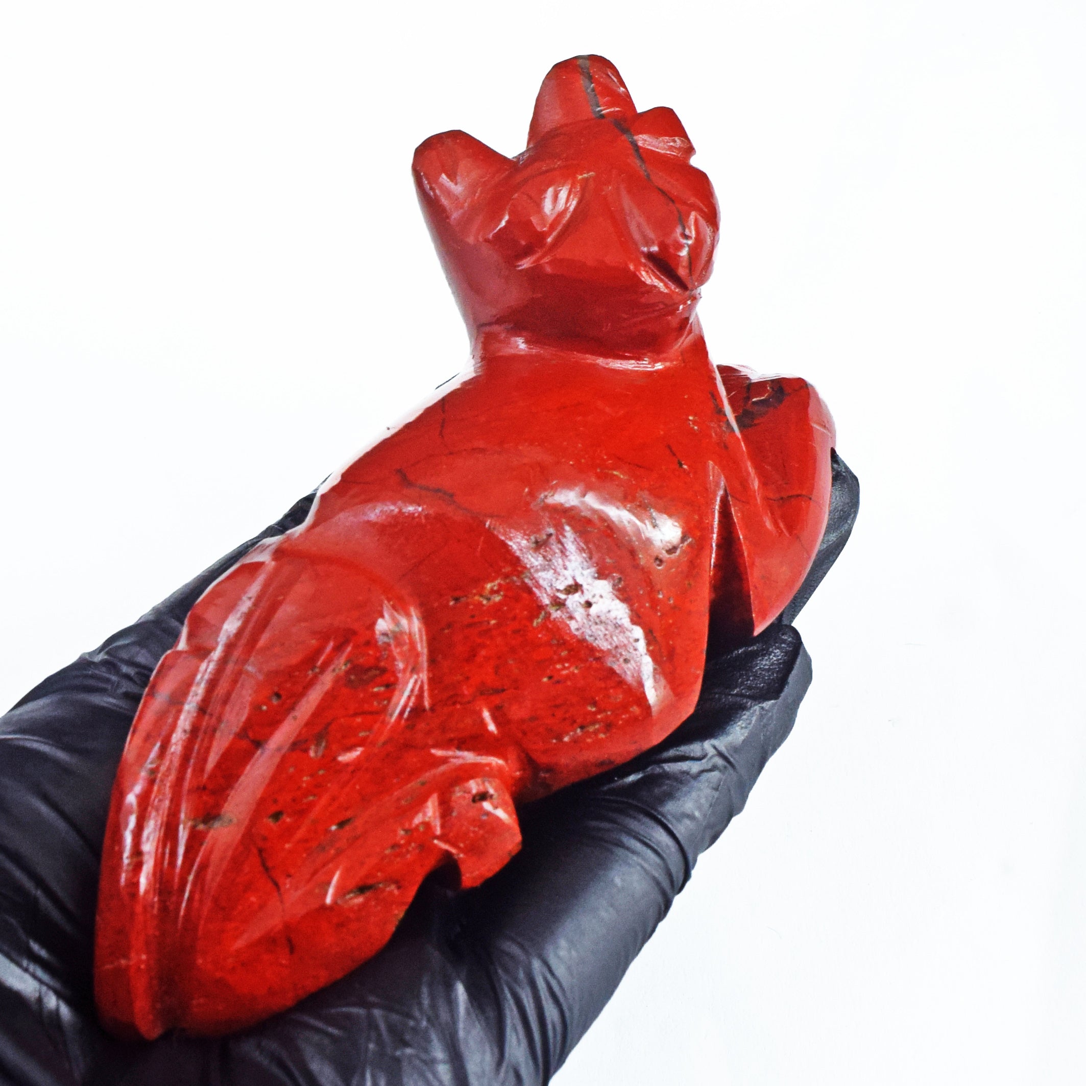 Gorgeous 934.00 Cts Genuine Red Jasper Hand Carved Gemstone Premium Crystal Cat 2026 Collection