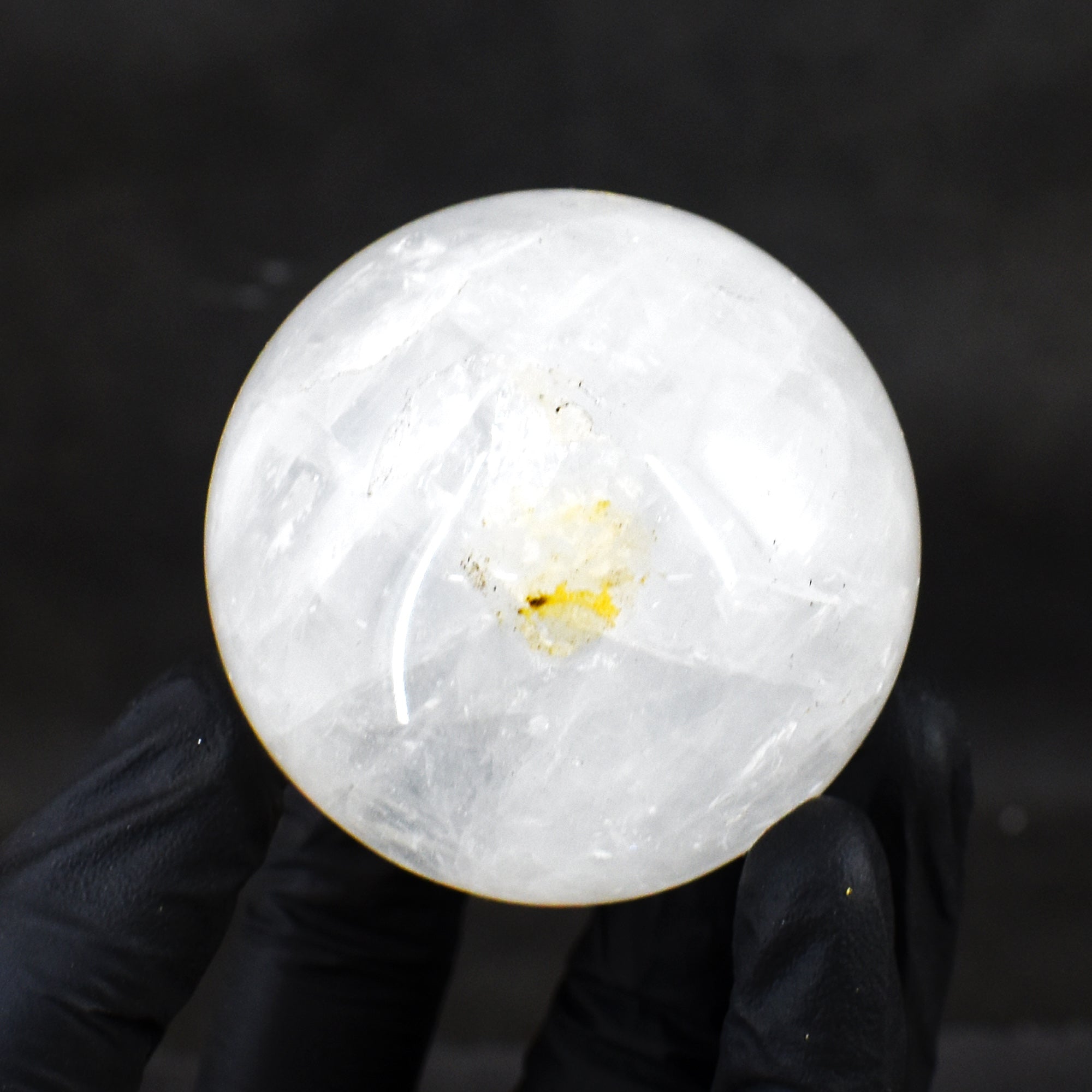 Elegant 938.00 Carats Genuine White Quartz Hand Carved Crystal  Healing Gemstone Sphere
