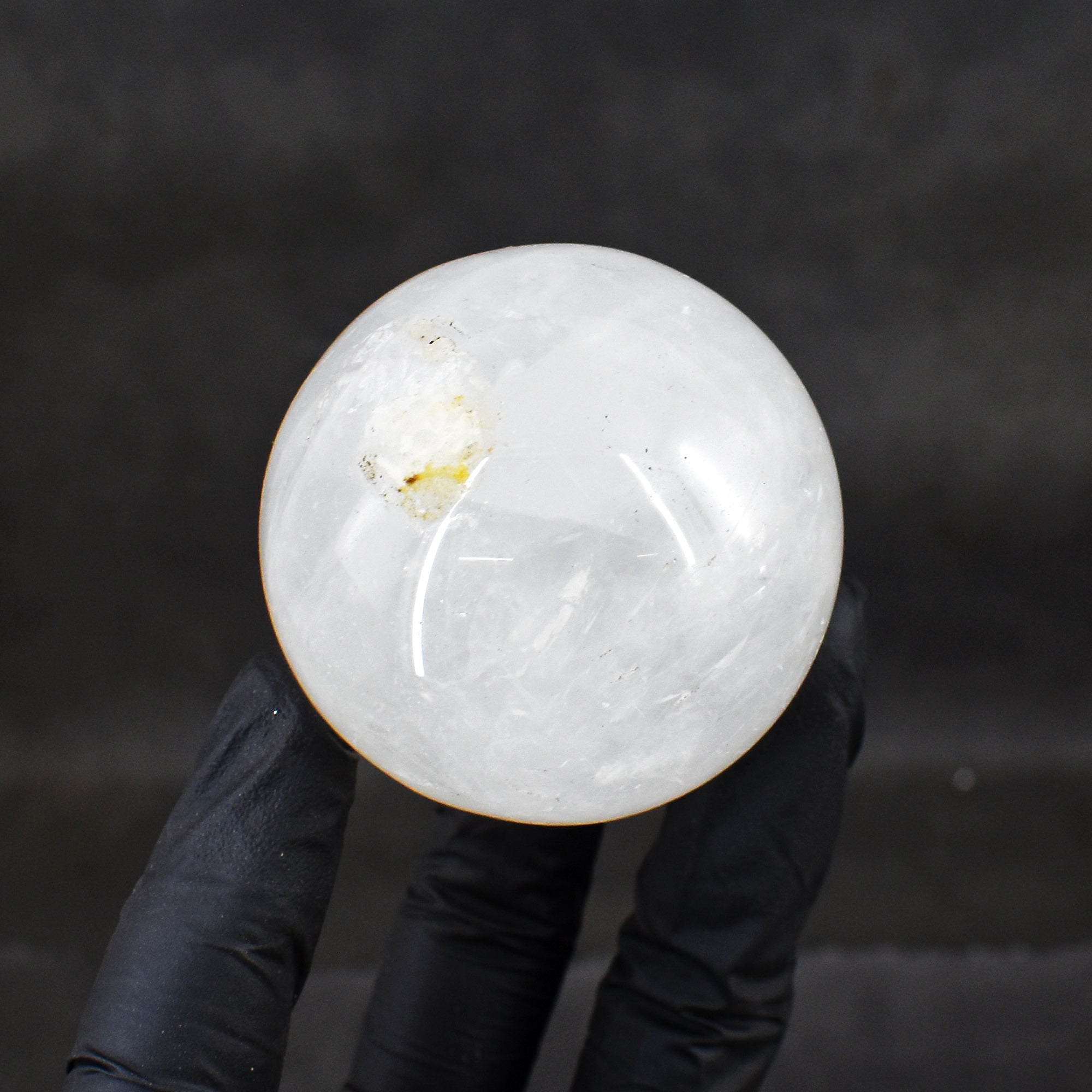 Elegant 938.00 Carats Genuine White Quartz Hand Carved Crystal  Healing Gemstone Sphere