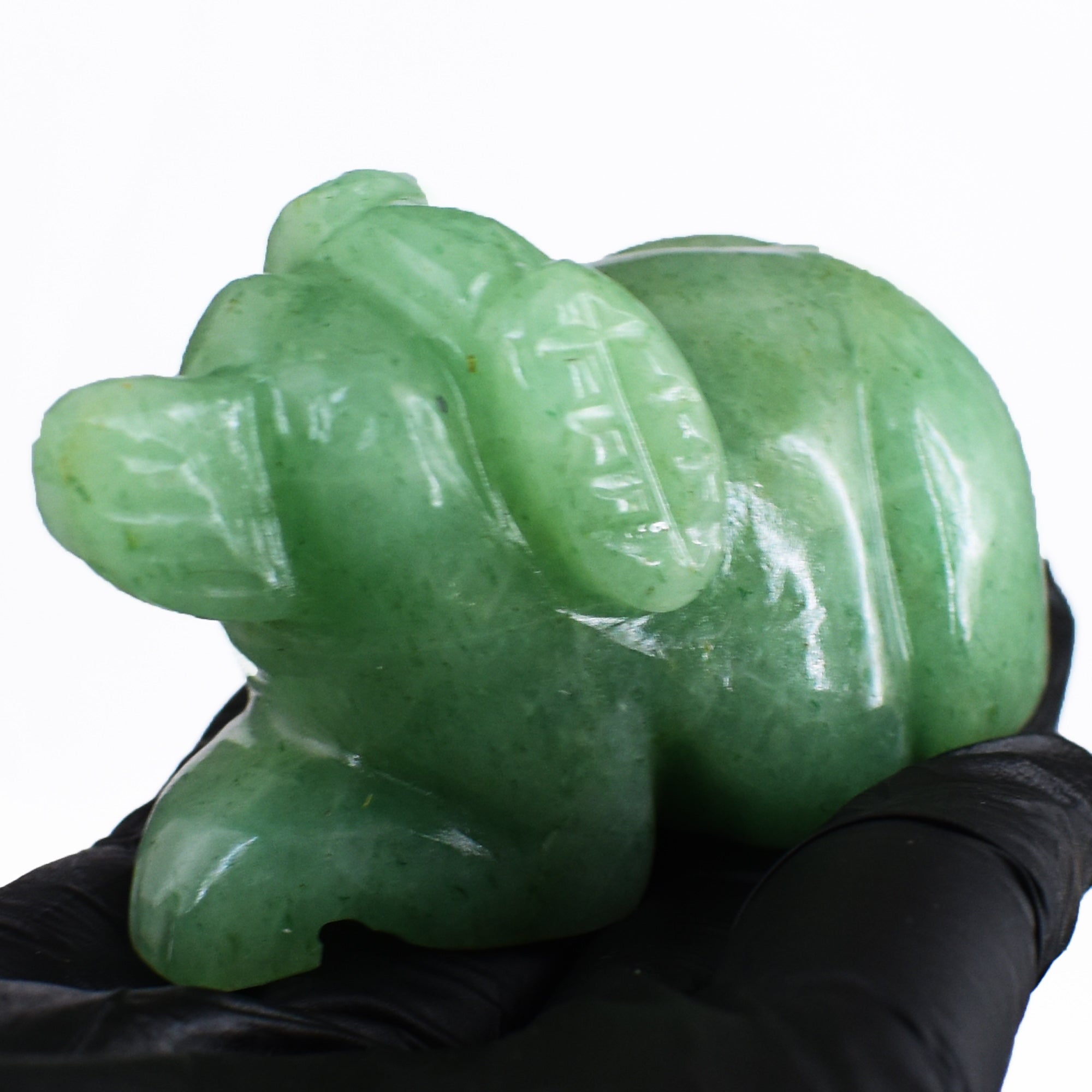 Amazing 645.00 Cts Genuine Green Aventurine Hand Carved Crystal Gemstone Dog Carving  2026  Collection