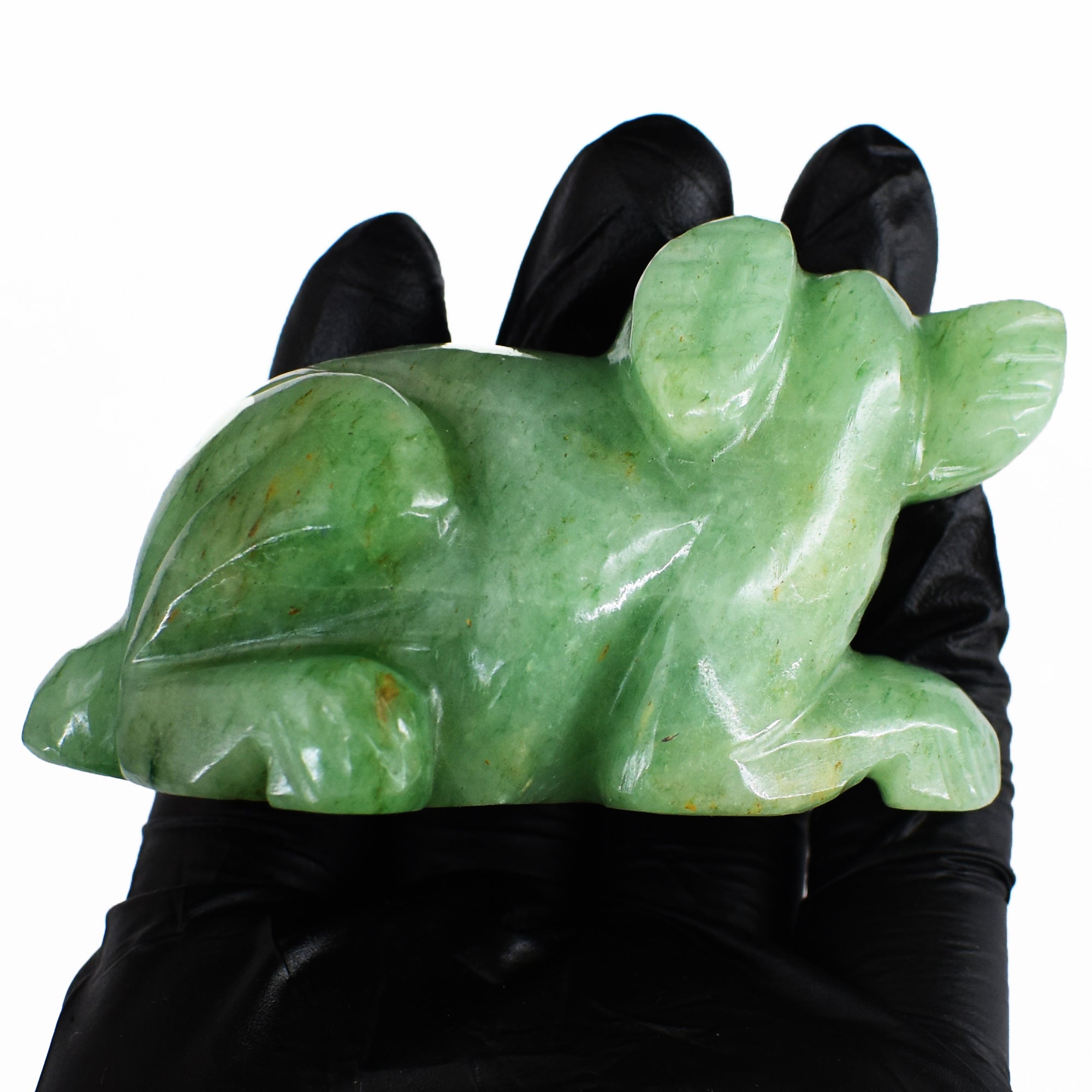 Amazing 645.00 Cts Genuine Green Aventurine Hand Carved Crystal Gemstone Dog Carving  2026  Collection