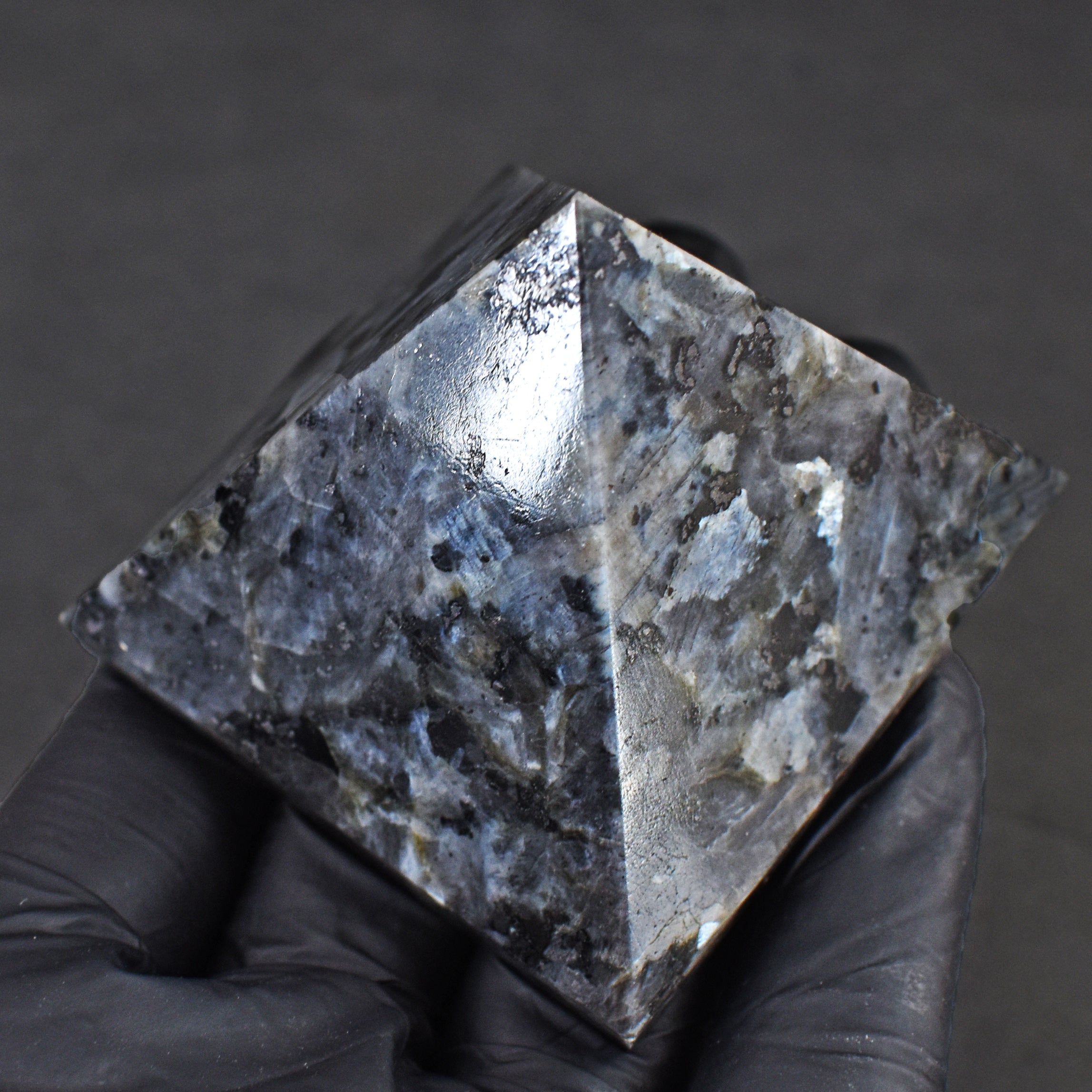 Radiant 652.00 Cts Exclusive Larvikite Healing Crystal Specimen Premium Pyramid