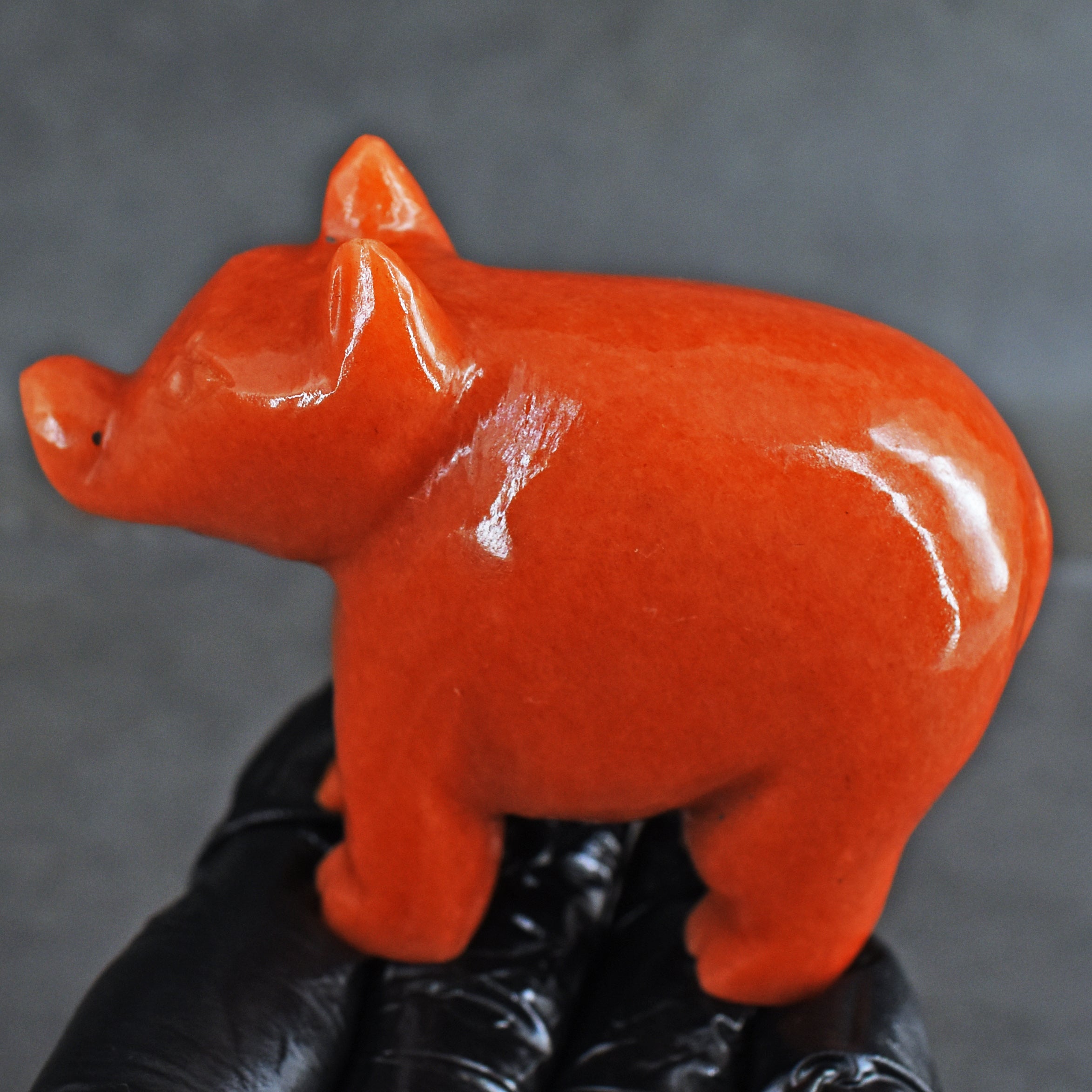 Amazing 641.00 Carats Genuine Aventurine Crystal Gemstone Hand Carved Pig 2026 Collection