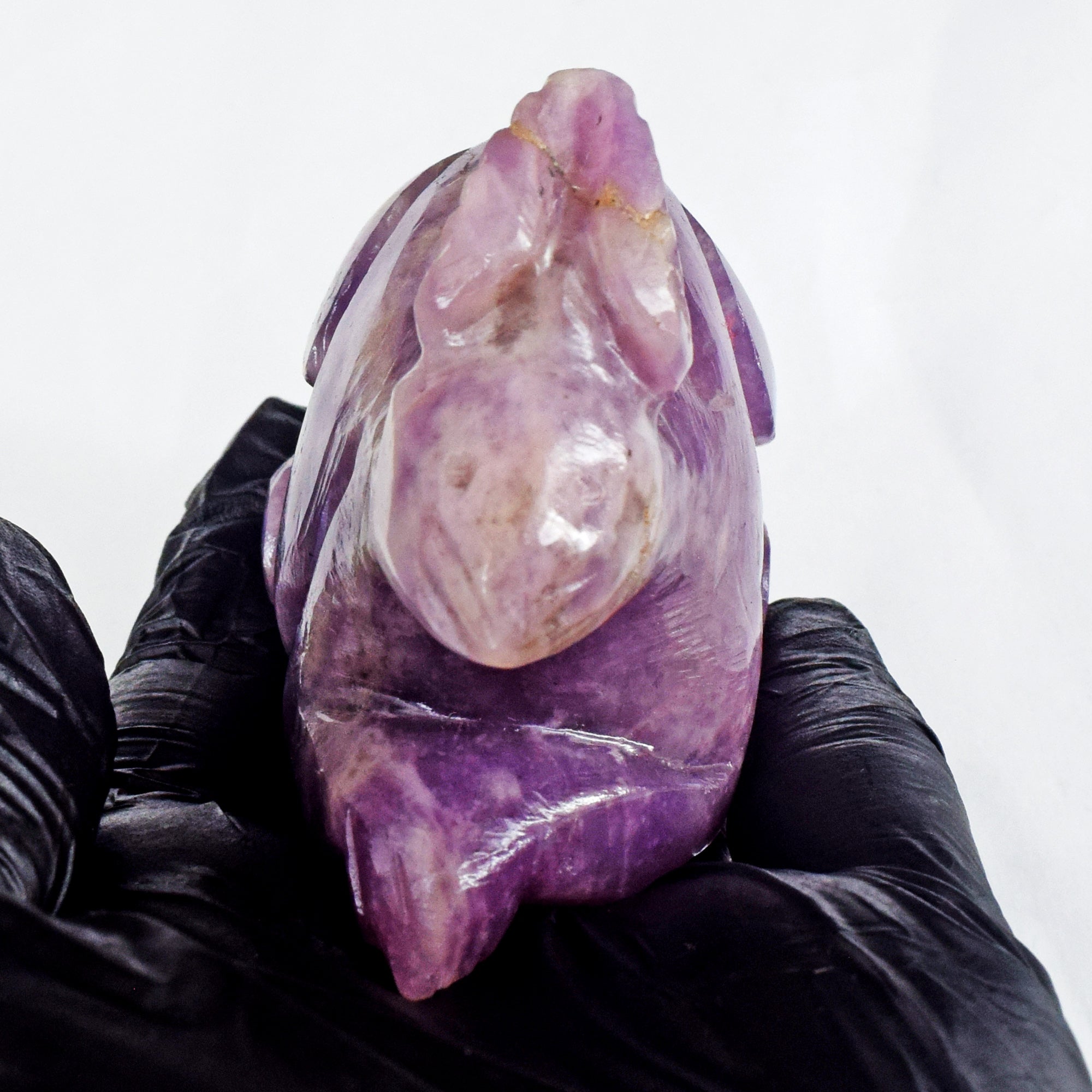 Exclusive 944.00 Cts Genuine Purple Amethyst Carved Bunny 2026 Collection