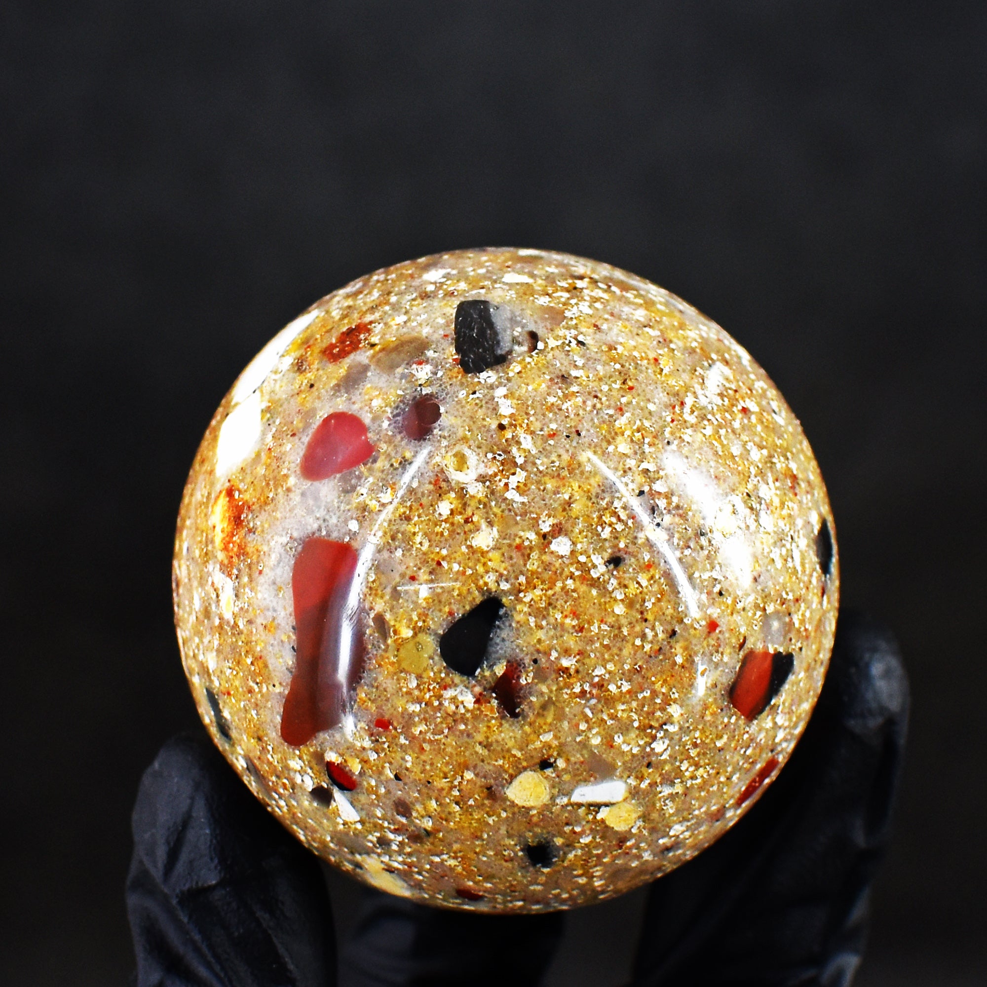 Exclusive 862.00 Carats Red Mookaite Jasper Carved Crystal Healing Sphere