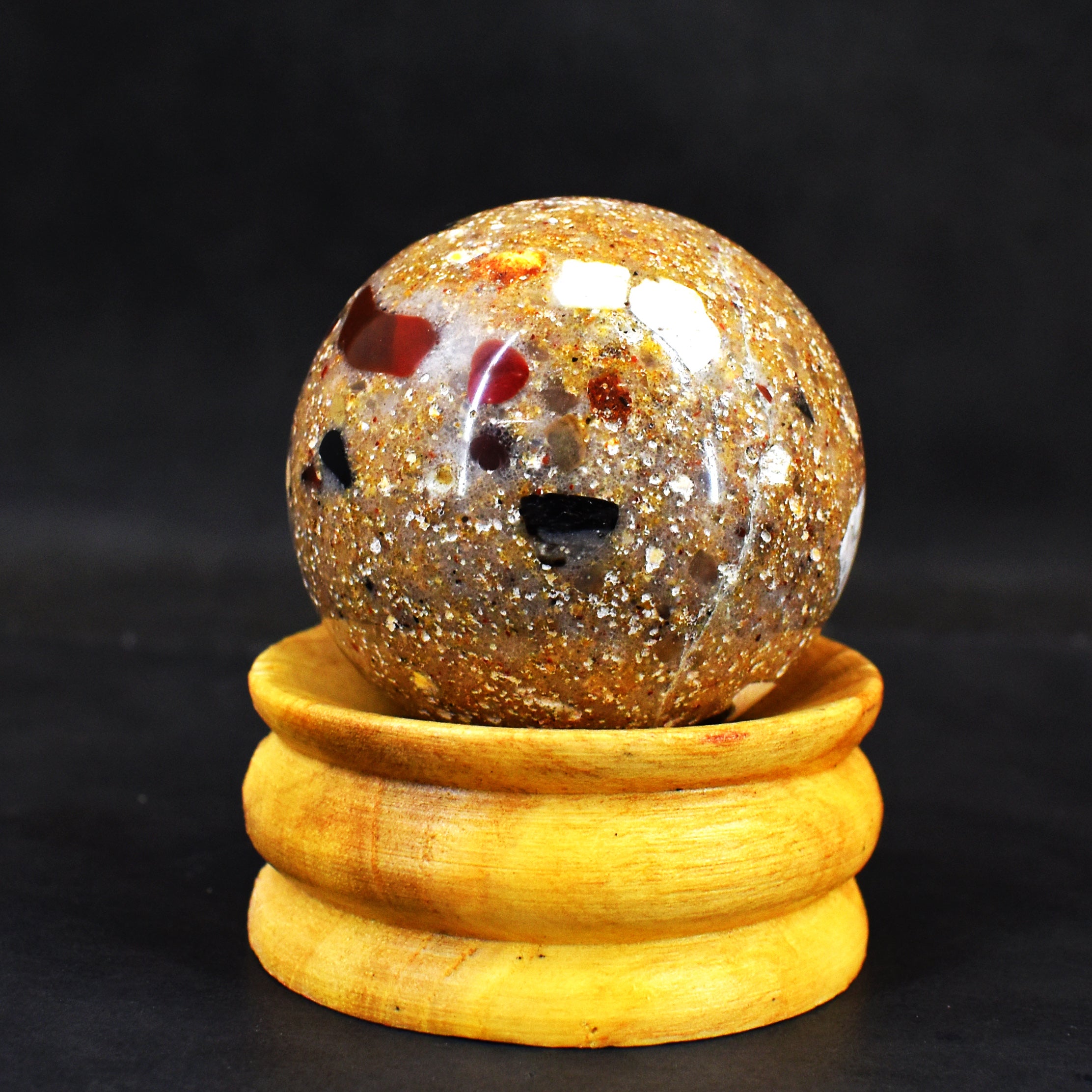 Exclusive 862.00 Carats Red Mookaite Jasper Carved Crystal Healing Sphere
