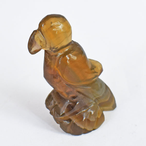 Awesome 181.00 Carats Genuine Multicolor Fluorite Hand Carved Parrot Gemstone Carving  2026  Collection