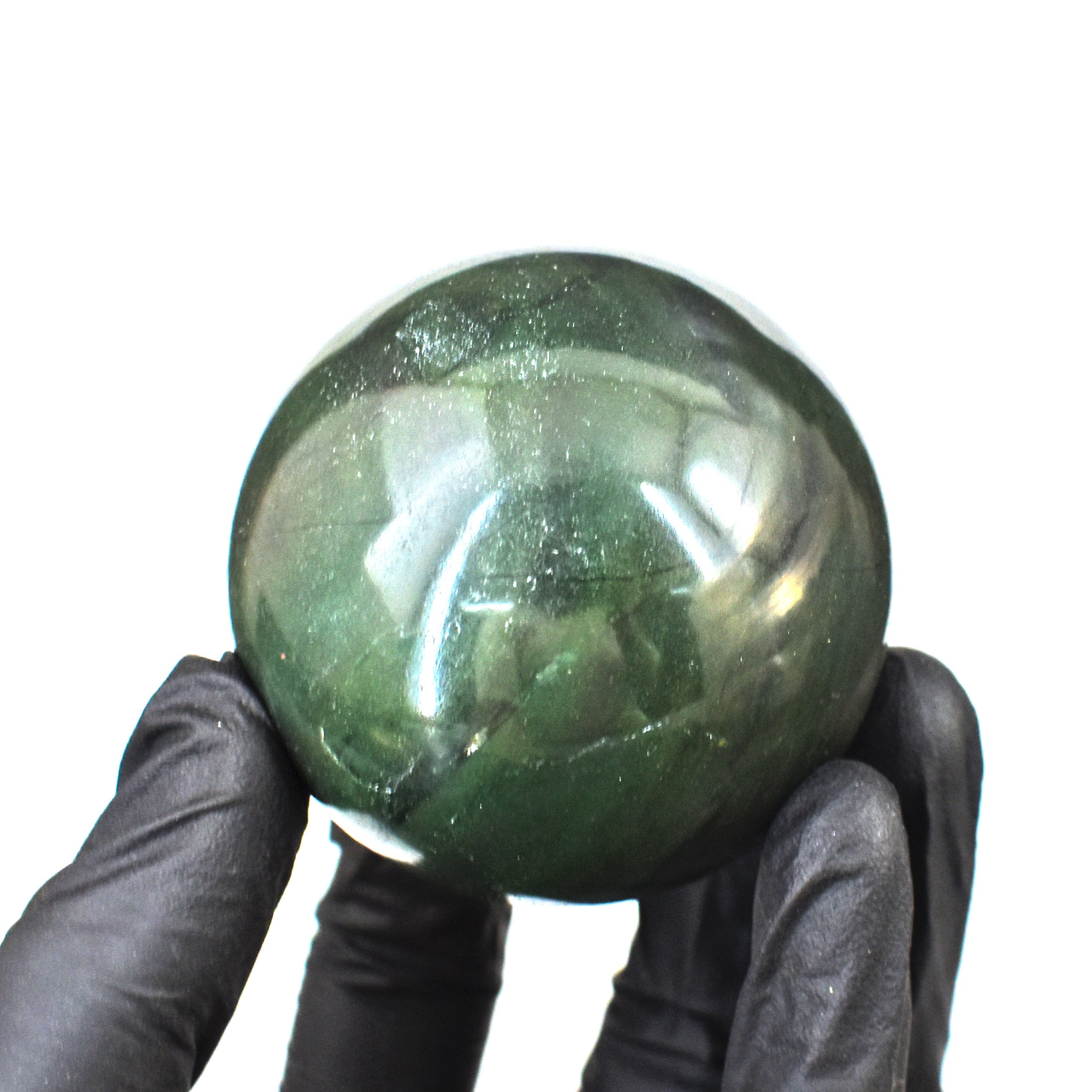 Exclusive 887.00 Cts Genuine Green Jade Healing Ball