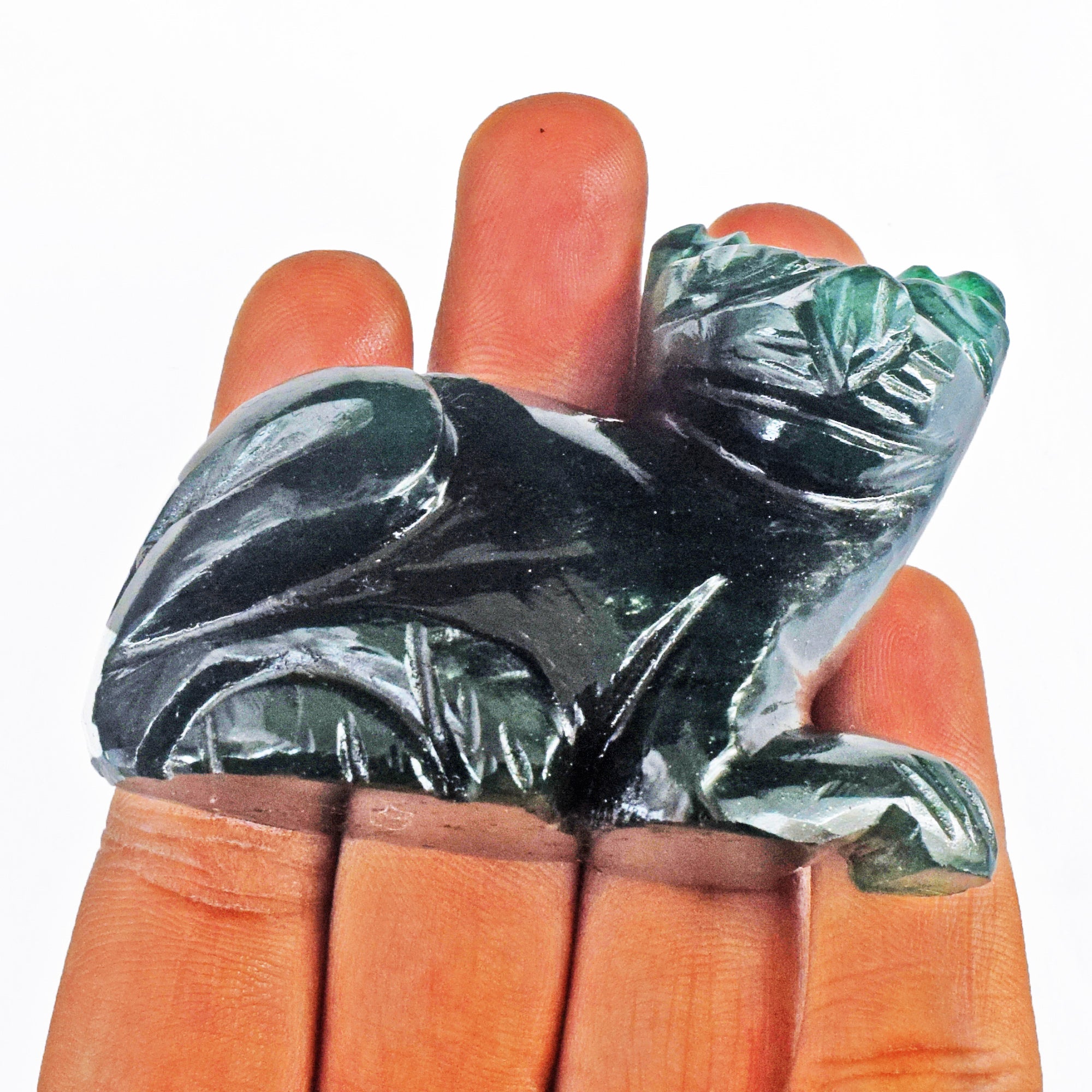 Artisian 358.00 Cts Genuine Jade Carved Premium Cat Crystal 2026 Collection