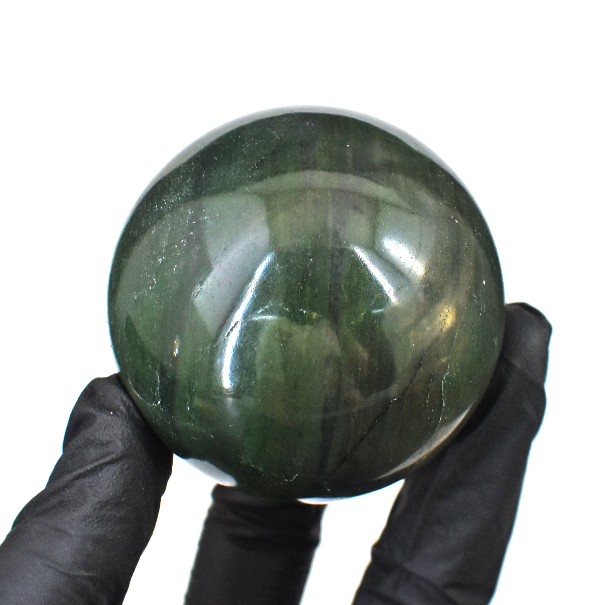 Exclusive 887.00 Cts Genuine Green Jade Healing Ball