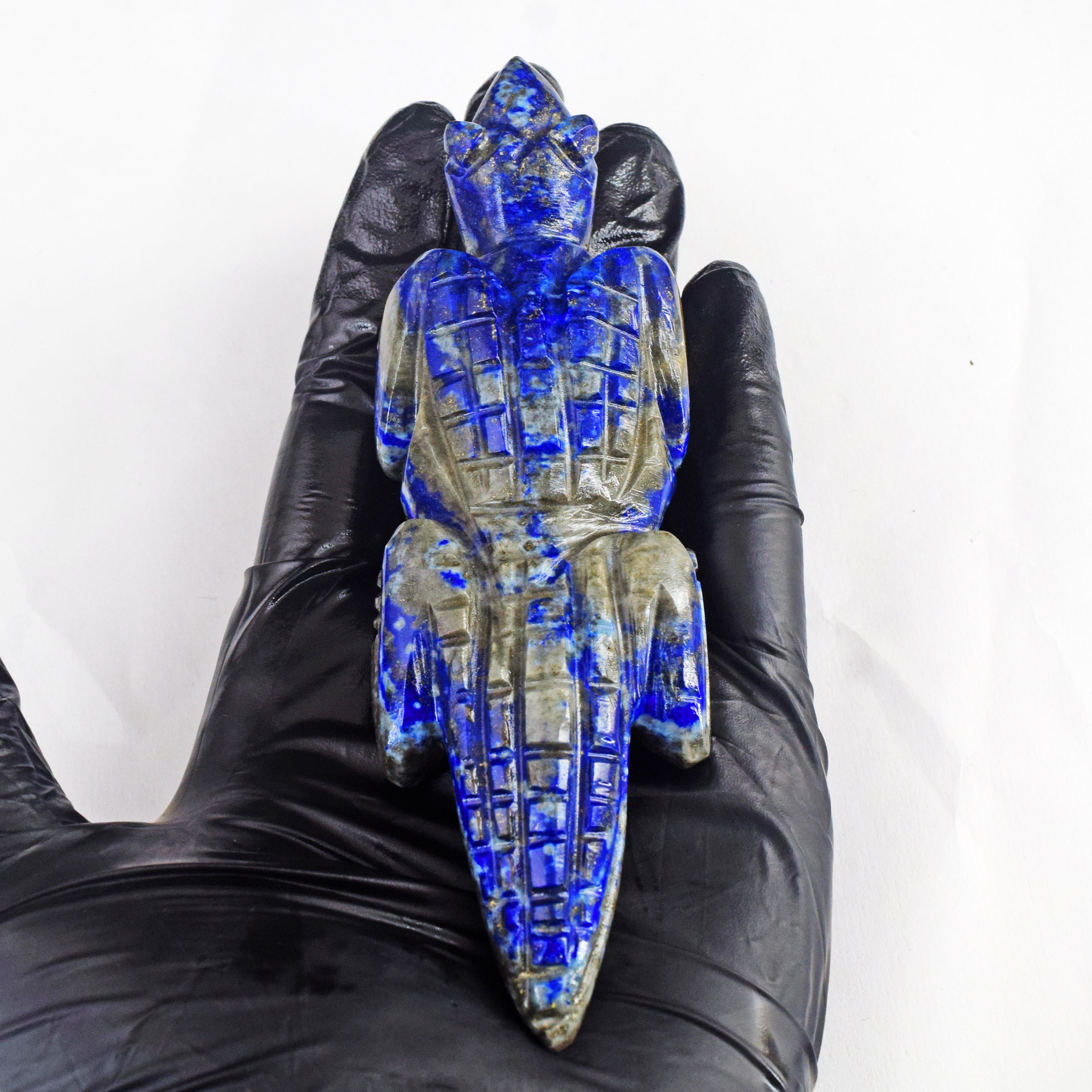 Amazing 565.00 Cts Genuine Blue Lapis Lazuli Hand Carved Lizard 2026 Collection
