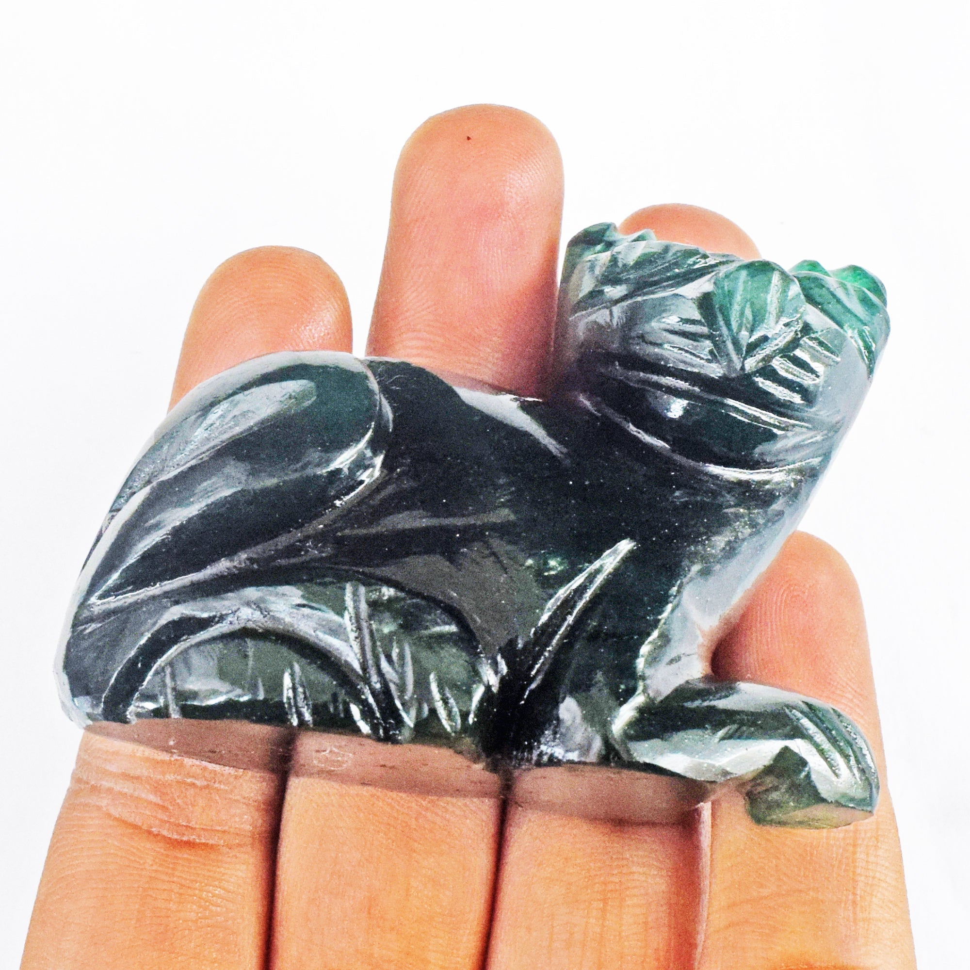 Artisian 358.00 Cts Genuine Jade Carved Premium Cat Crystal 2026 Collection