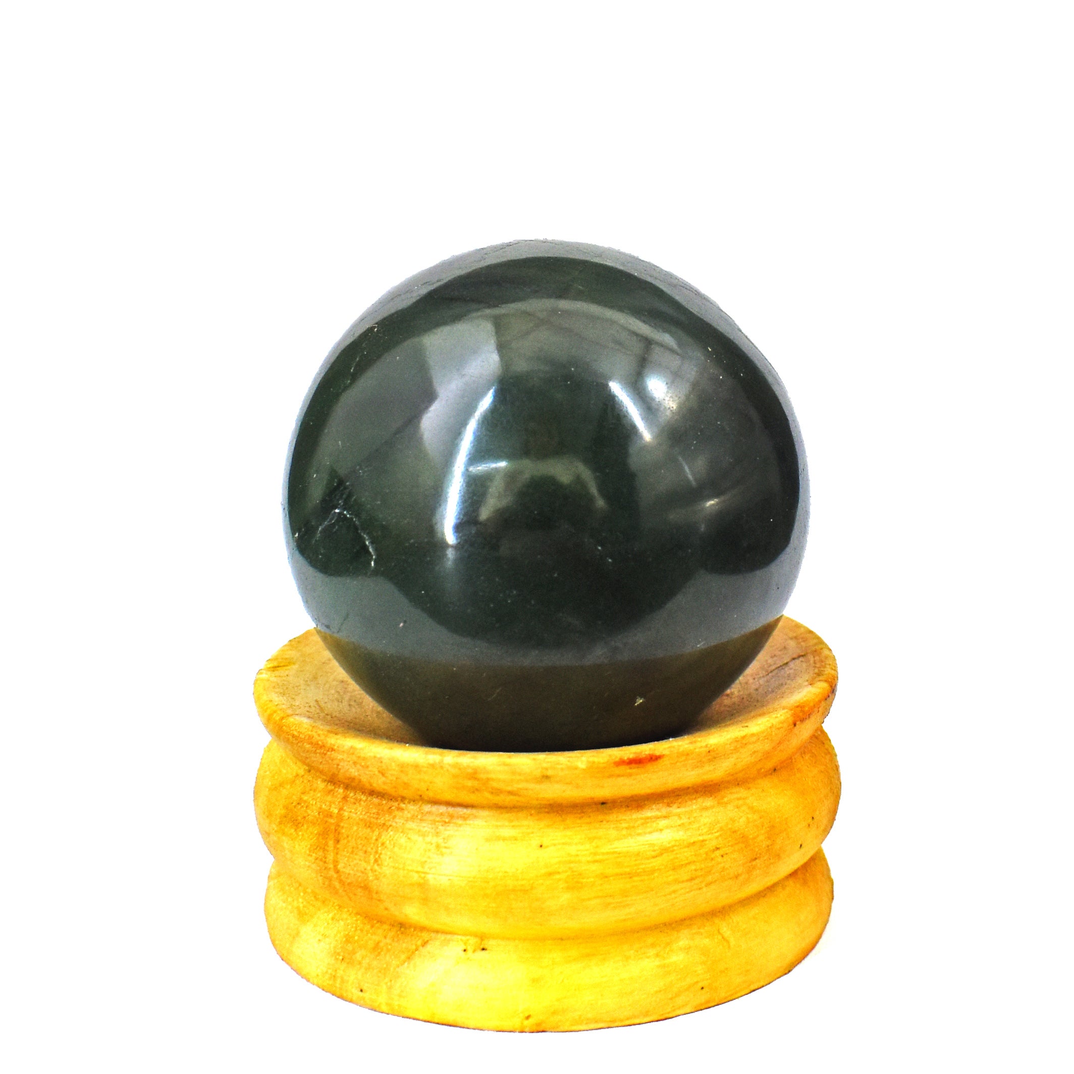 Exclusive 887.00 Cts Genuine Green Jade Healing Ball