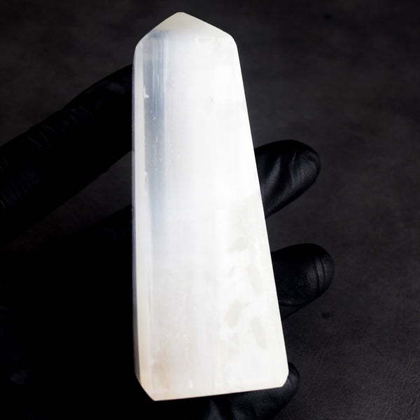 Awful 504.00 Cts Genuine Selenite Healing Gemstone Crystal Specimen Premium Tower