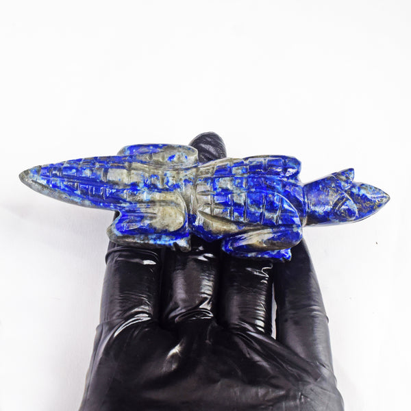Amazing 565.00 Cts Genuine Blue Lapis Lazuli Hand Carved Lizard 2026 Collection