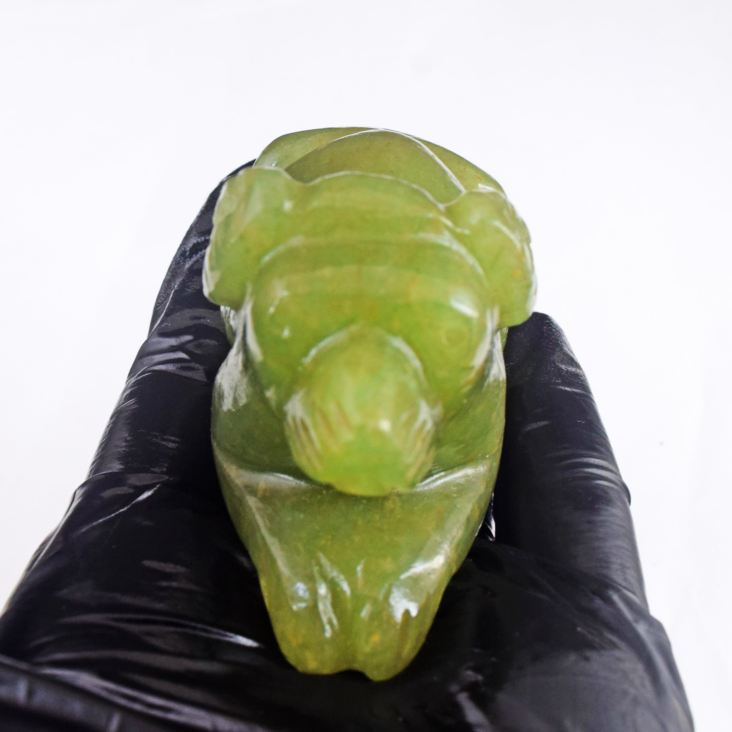 Amazing 154.00 Cts Genuine Green Aventurine Hand Carved Crystal Gemstone Dog Carving 2026 Collection