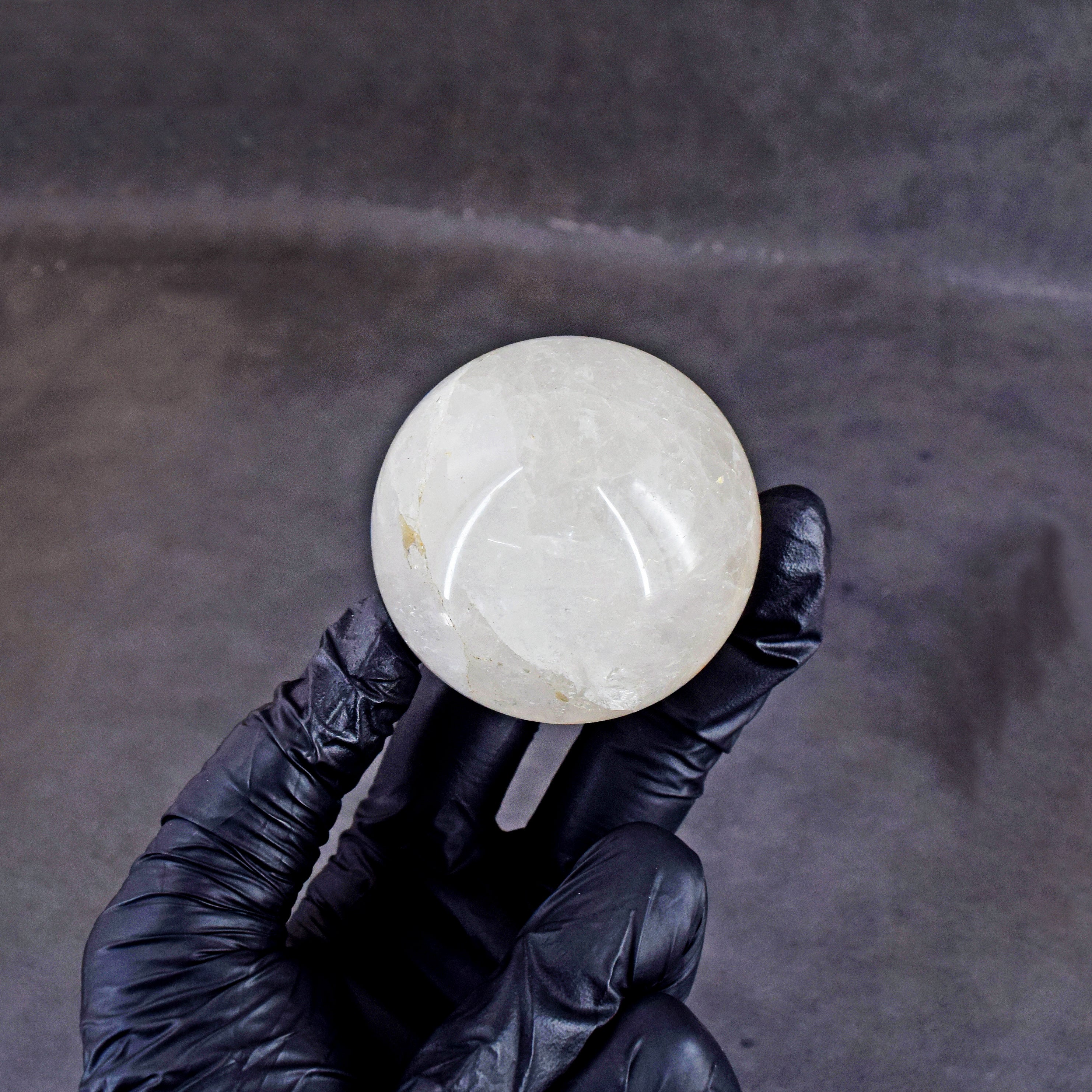 Artisian 917.00  Carats  Genuine  White Quartz  Hand  Carved  Crystal  Healing  Gemstone  Sphere