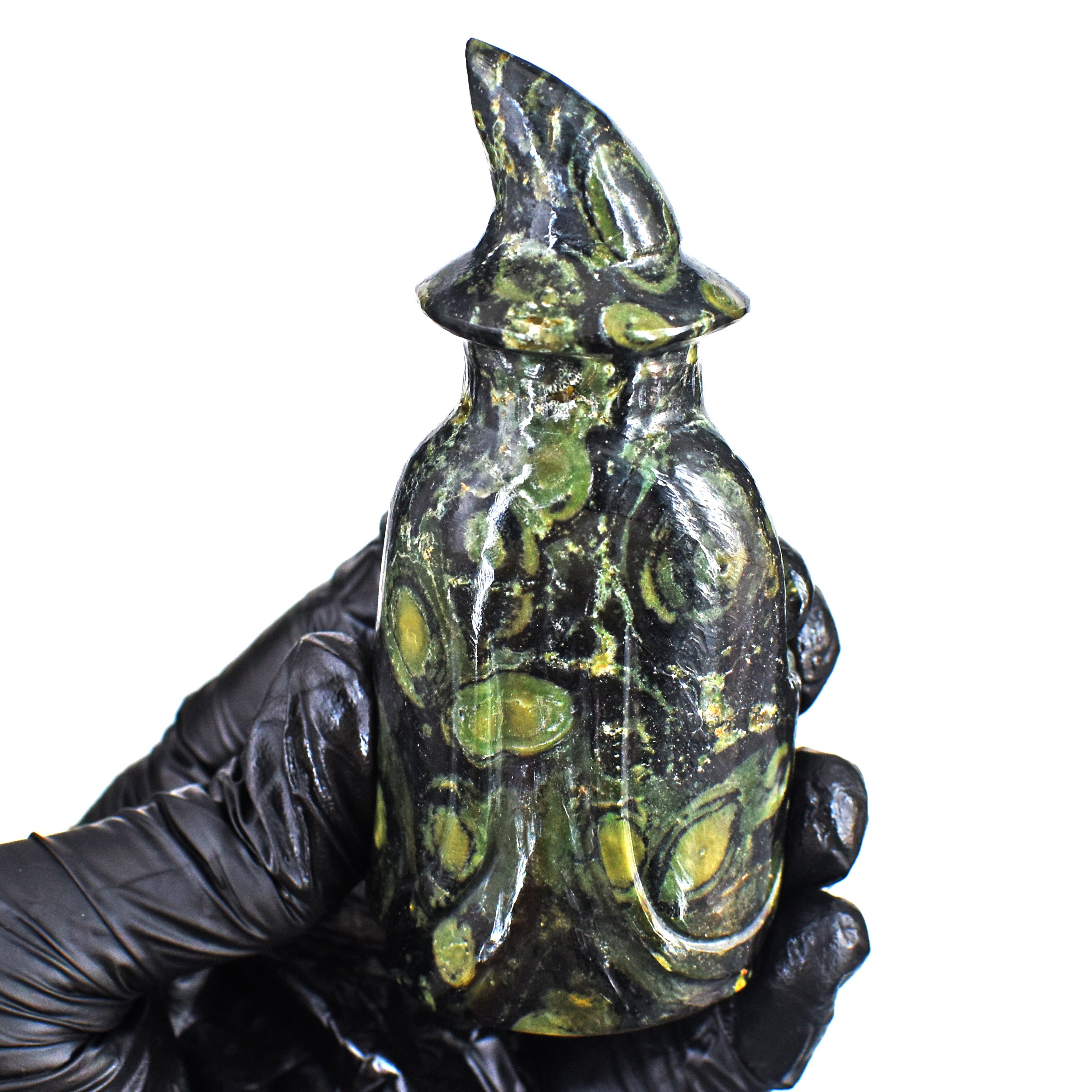 Genuine 732.00 Carats Kambaba Jasper Hand Carved Crystal Gemstone Wizard Carving