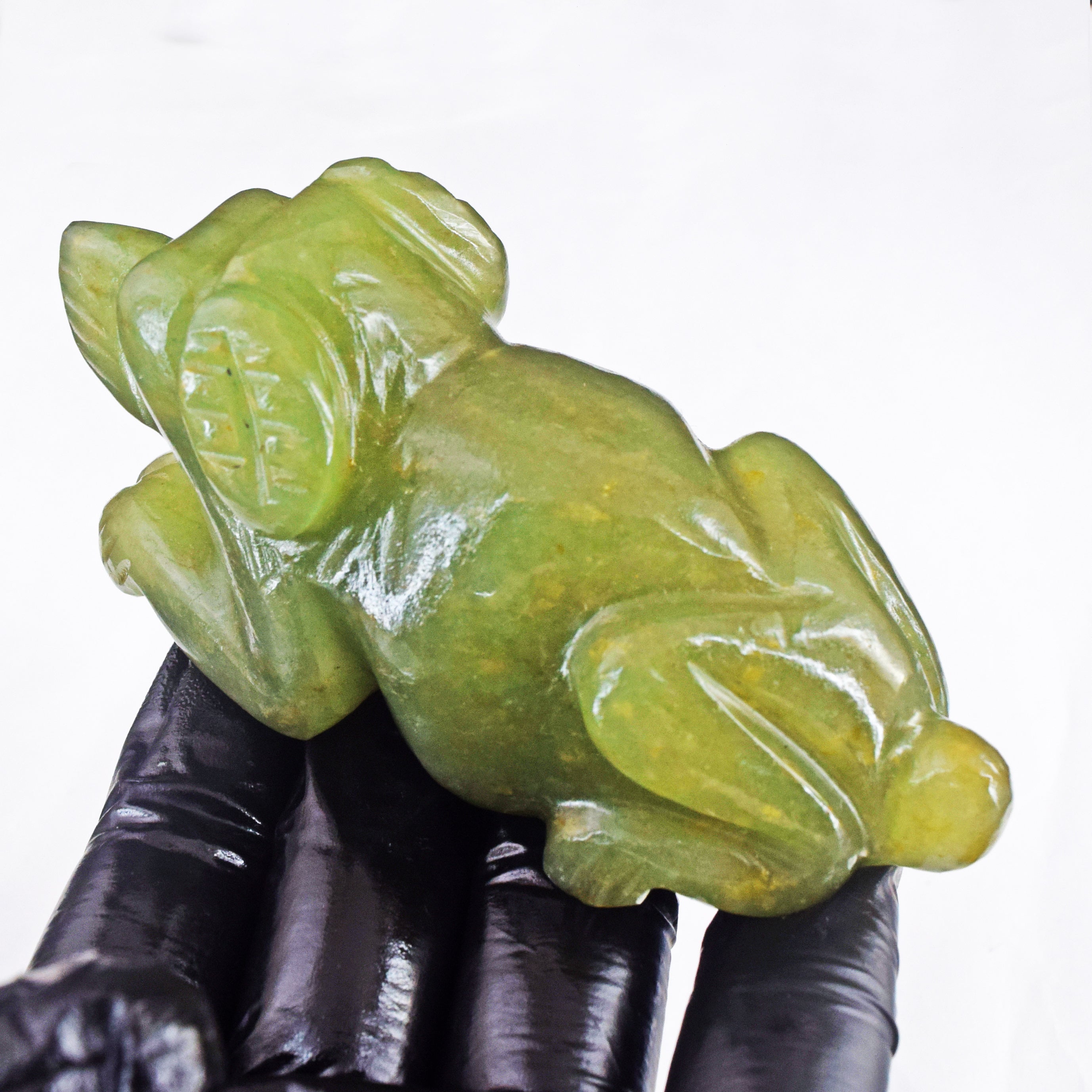 Amazing 154.00 Cts Genuine Green Aventurine Hand Carved Crystal Gemstone Dog Carving 2026 Collection