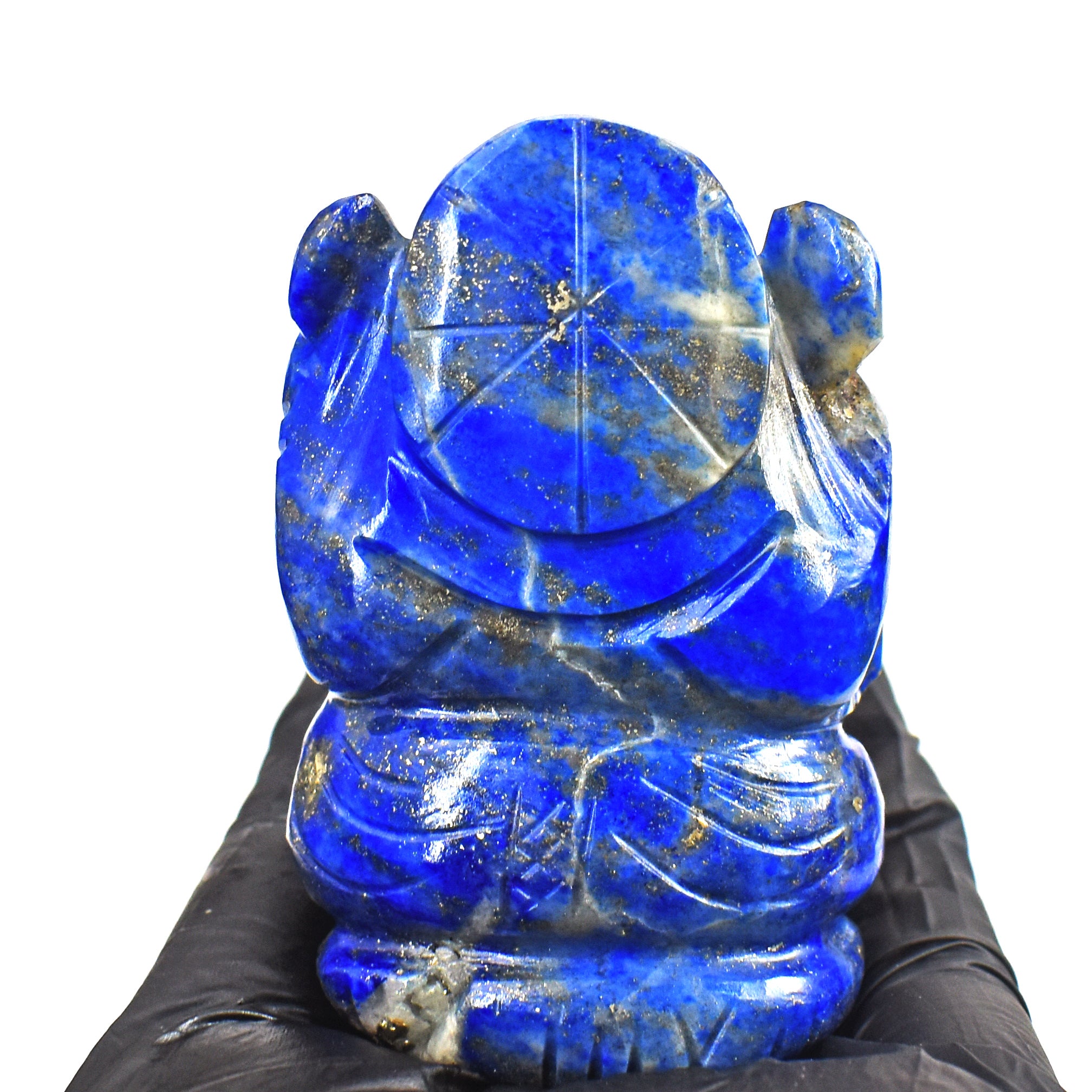 Amazing 591.00 Cts Blue Lapis Lazuli Crystal Gemstone Ganesha