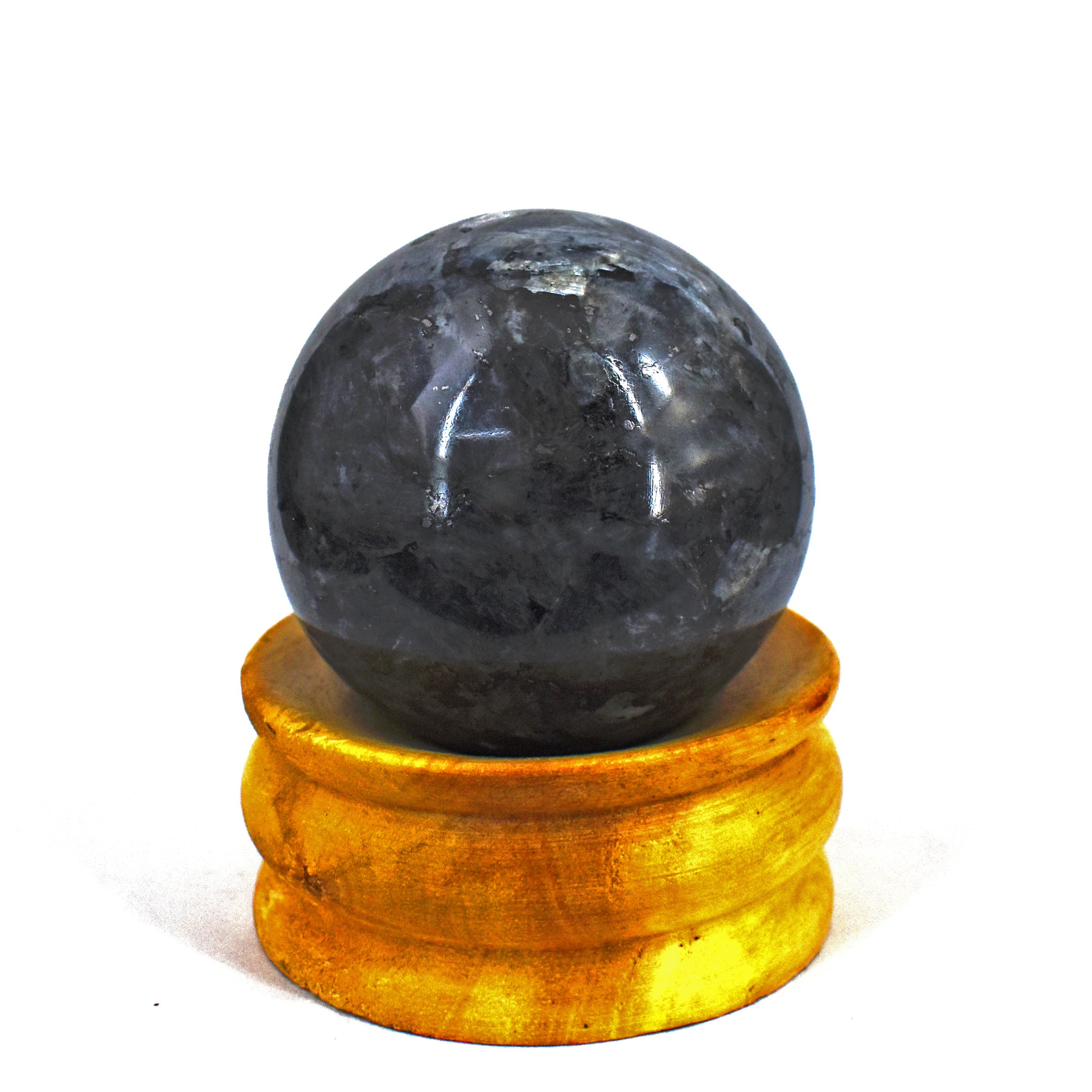Amazing 928.00 Cts Genuine Larvikite Hand Carved Healing Sphere