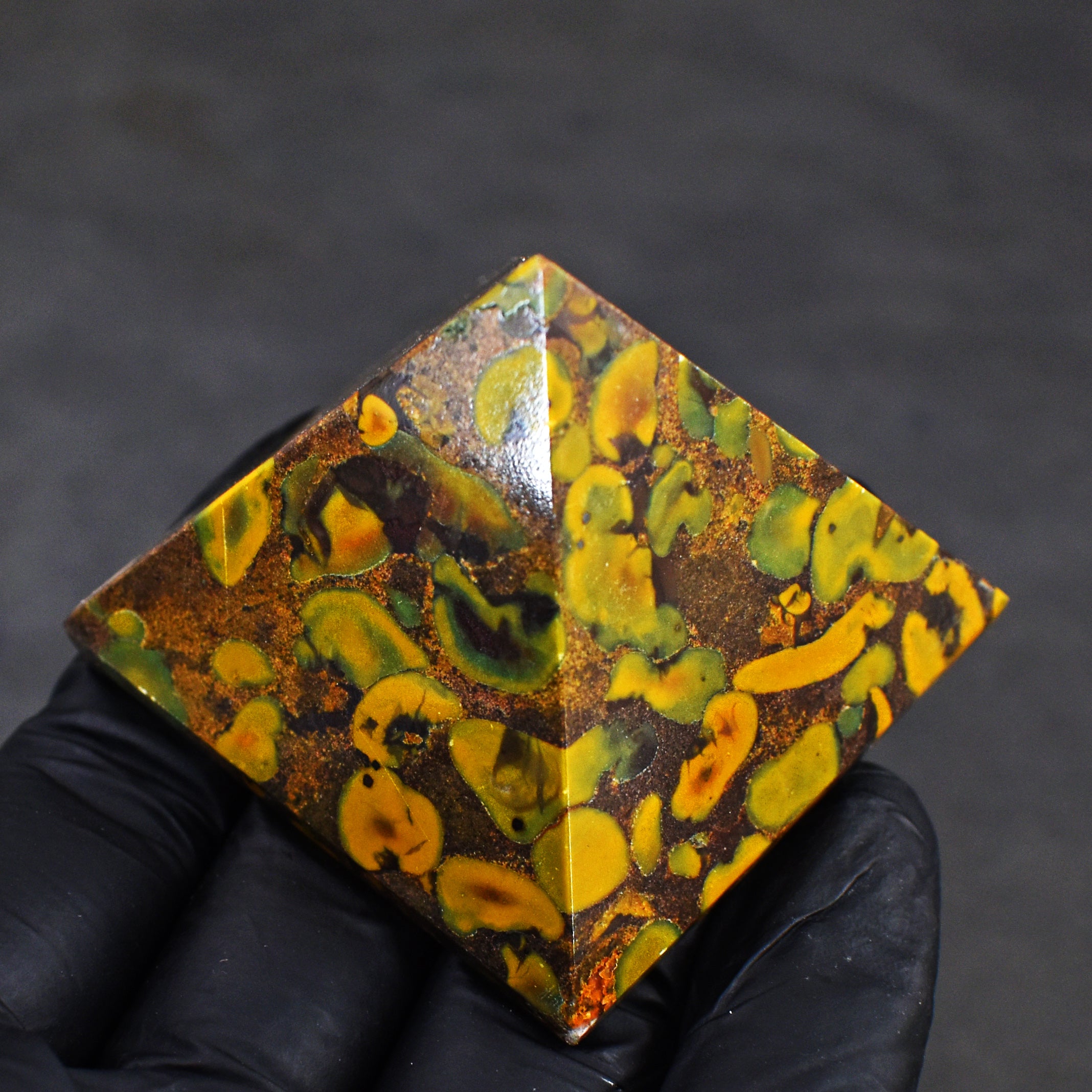 Lovely 385.00 Cts Genuine Fruit Jasper Crystal Specimen Healing Divine Pyramid