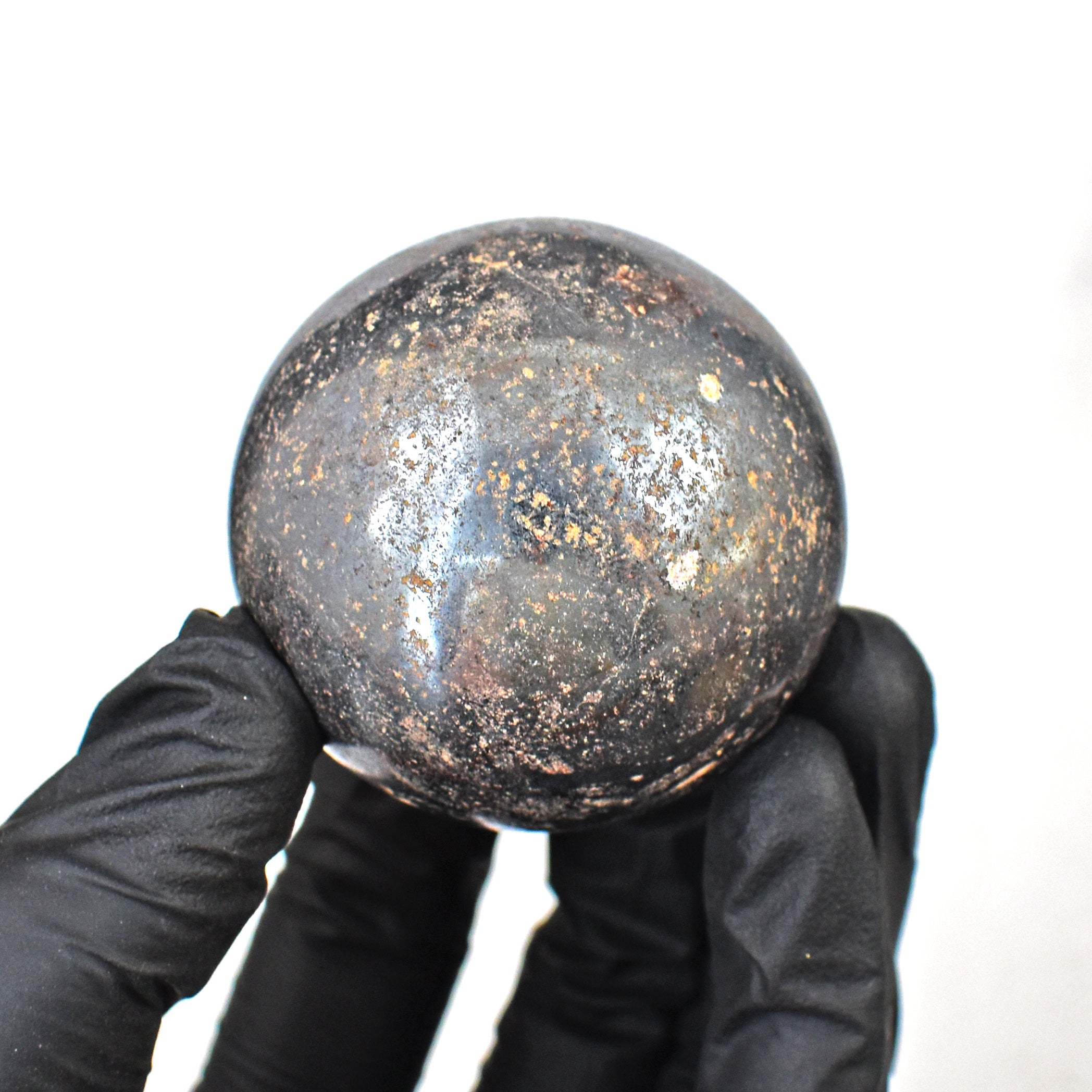 Exclusive 1060.00 Cts Genuine Hematite Hand Carved Healing Crystal Sphere