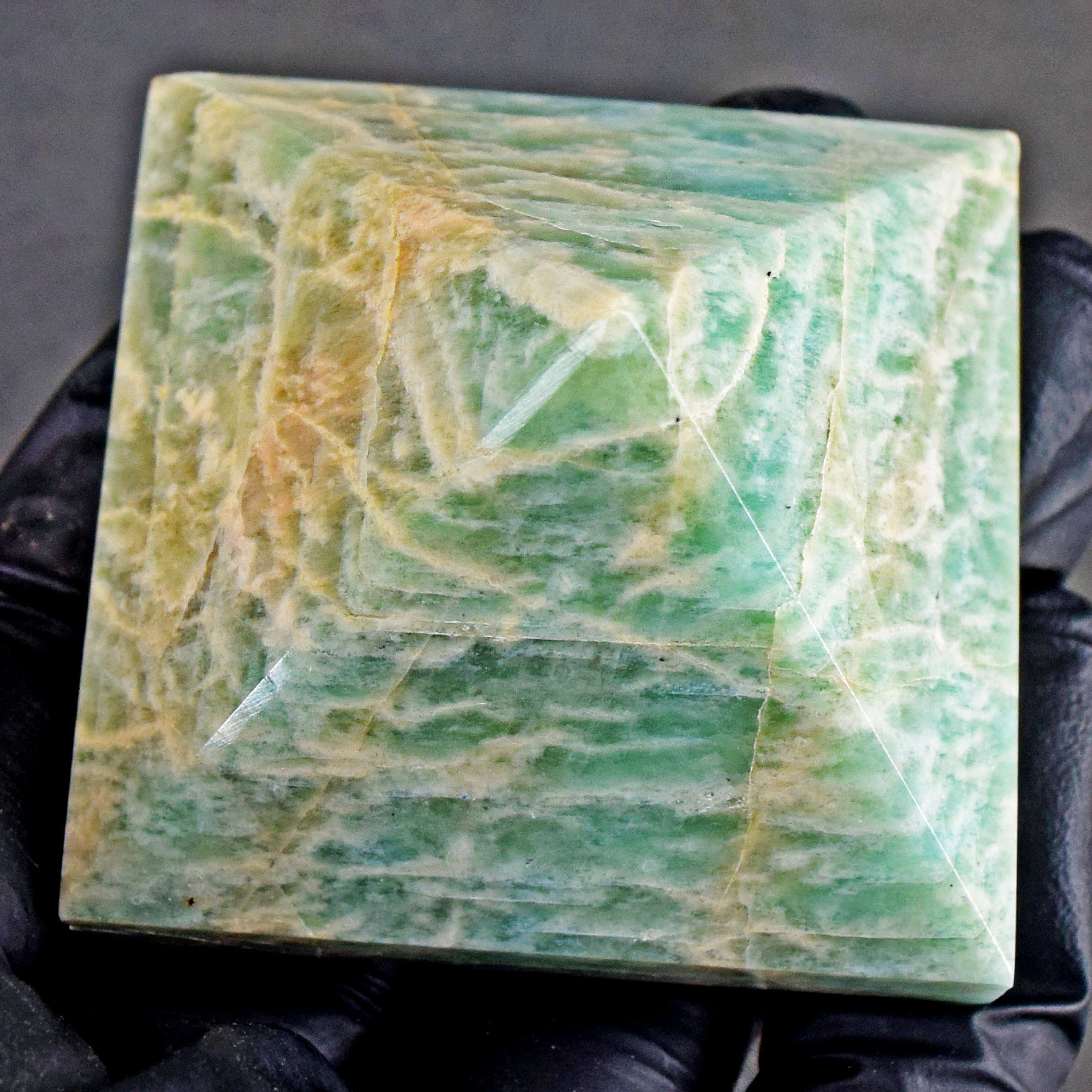 Stunning 464.00 Cts Exclusive Amazonite Healing Crystal Specimen Divine Premium Pyramid