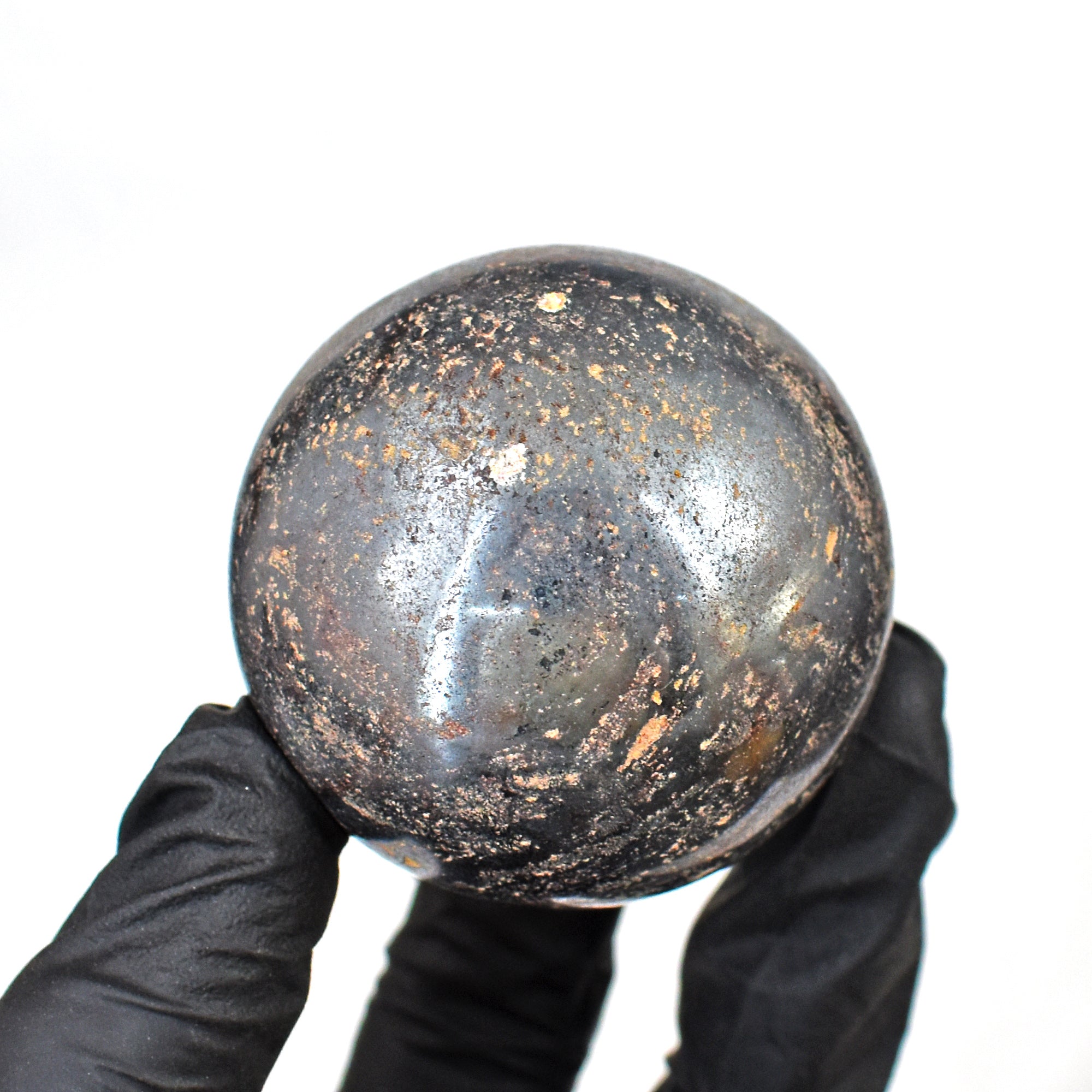 Exclusive 1060.00 Cts Genuine Hematite Hand Carved Healing Crystal Sphere