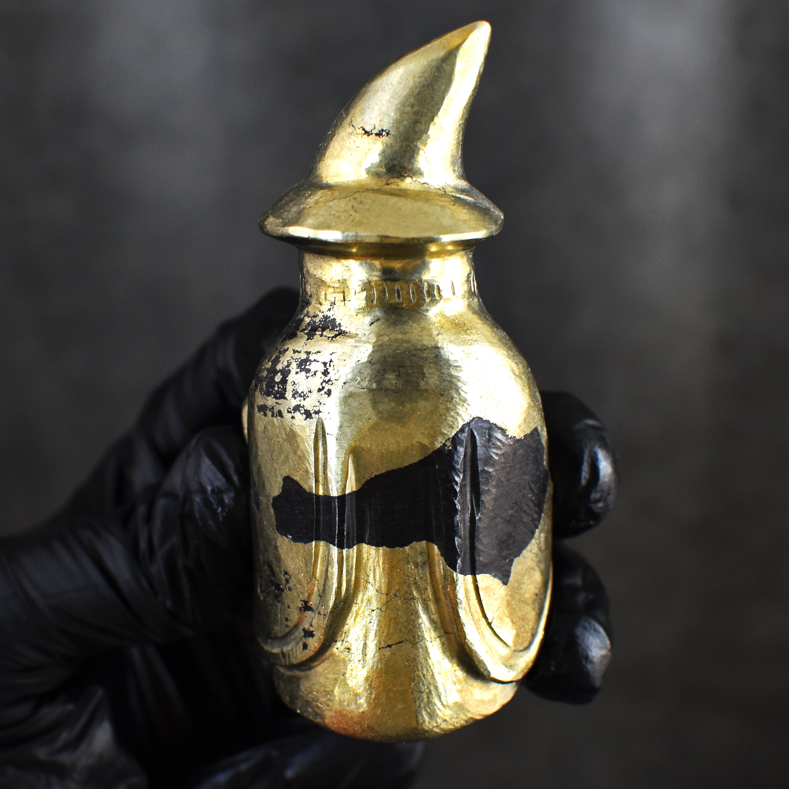 Exclusive 716.00 Carats Genuine Pyrite Hand Carved Crystal Gemstone Wizard Carving